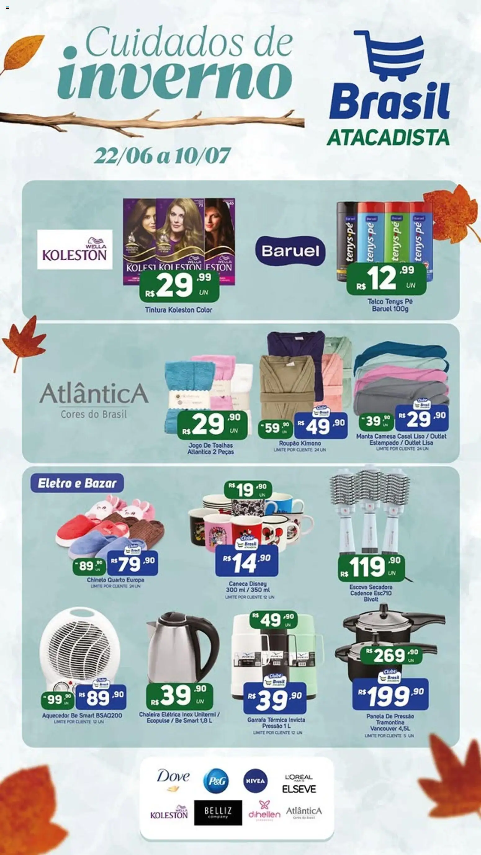 Brasil Atacadista Folheto - válido de 22/06/2026 | Página: 4 | Produtos: Chaleira elétrica, Escova, Panela, Panela de pressão