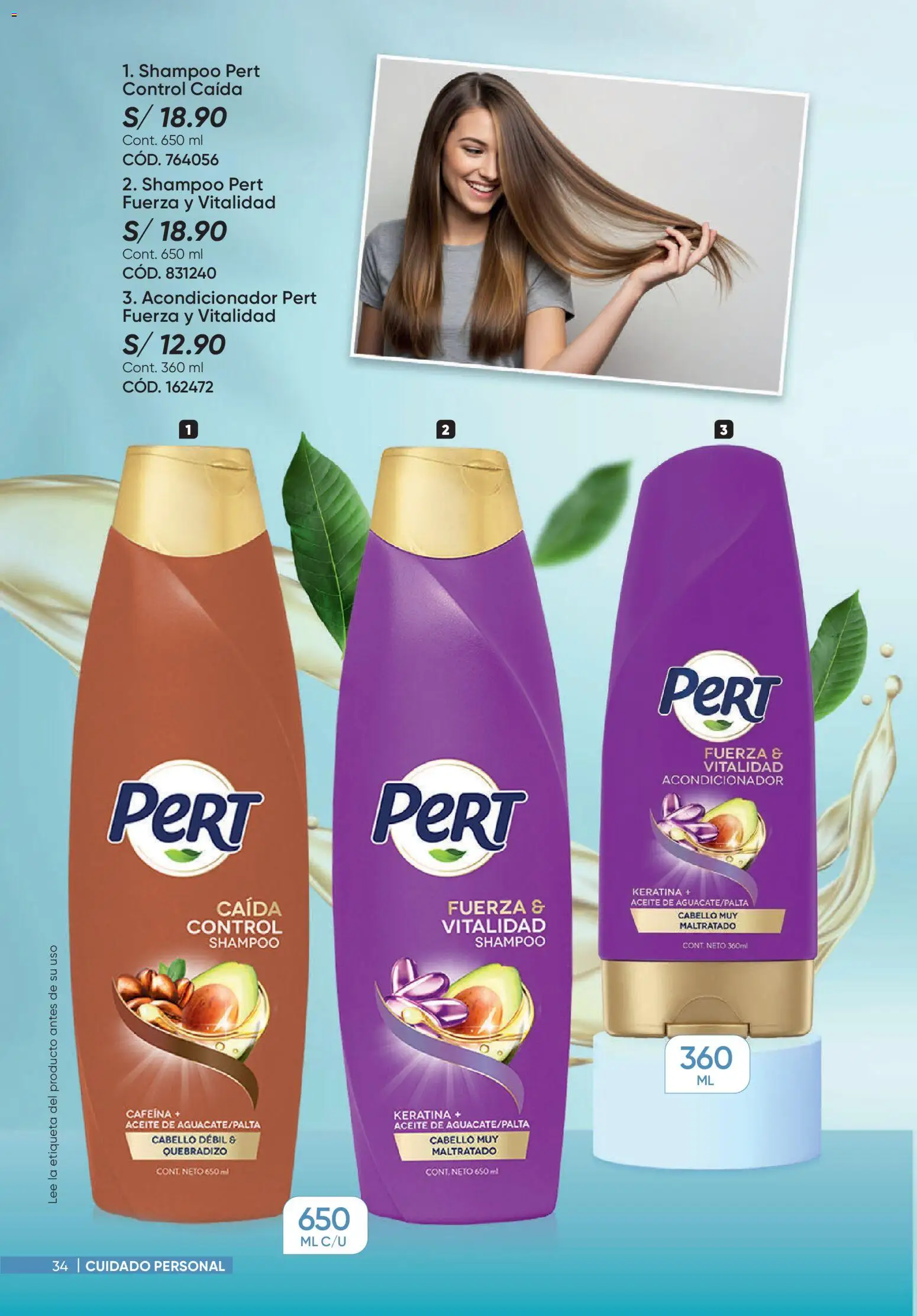 Catálogo Azzorti válido desde 31/08/2026 | Página: 34 | Productos: Shampoo, Acondicionador, Aceite