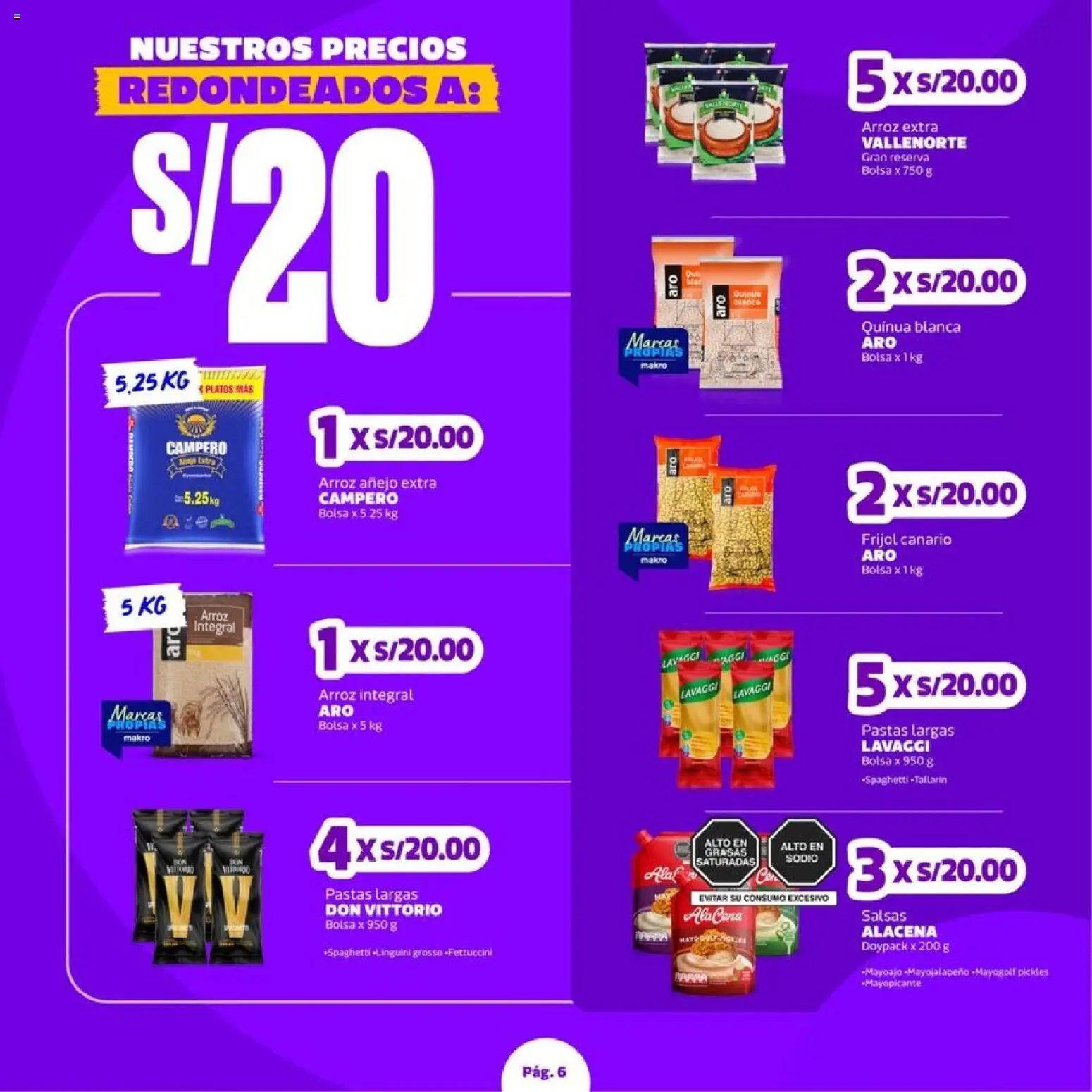 Catálogo Makro válido desde 27/08/2026 | Página: 6 | Productos: Platos, Arroz integral, Arroz, Salsas