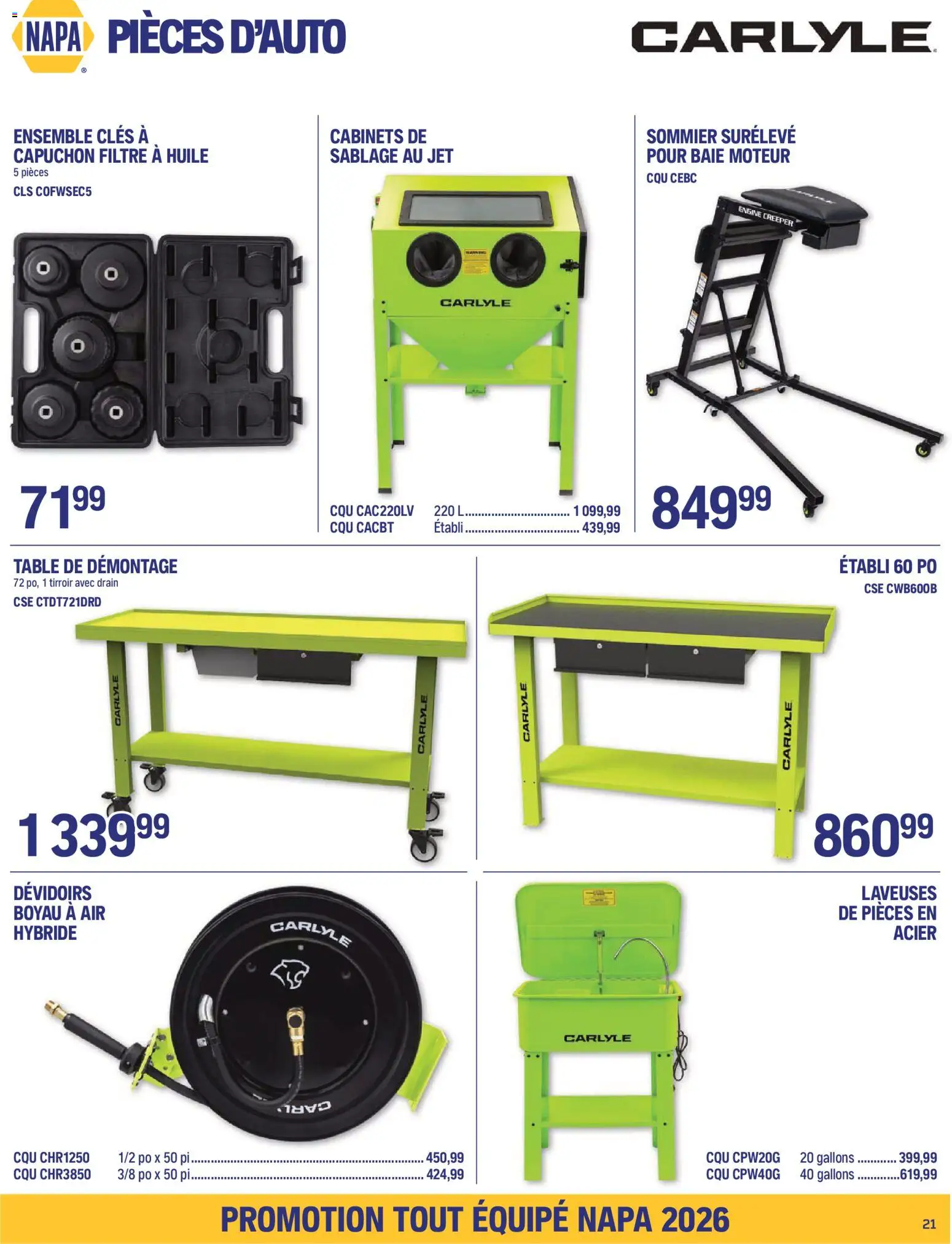 NAPA Auto Parts flyer valid from Sep 1, 2026 | Page: 23 | Products: Table