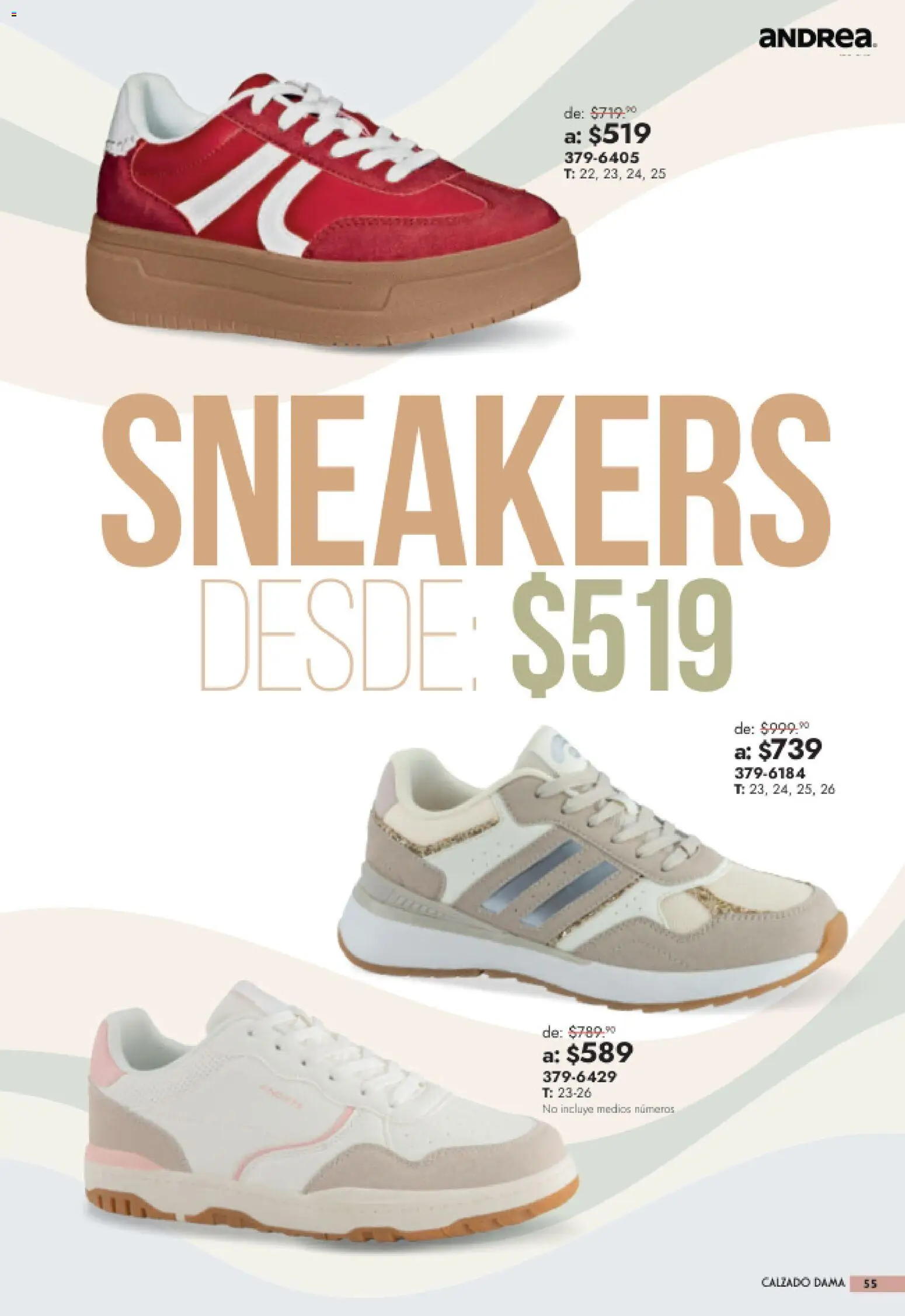 Nuevas ofertas de Andrea válidas en toda la República Mexicana desde el 26/07/2026. ¡Encuentra las mejores ofertas en Andrea catálogo Outlet! | Página: 55