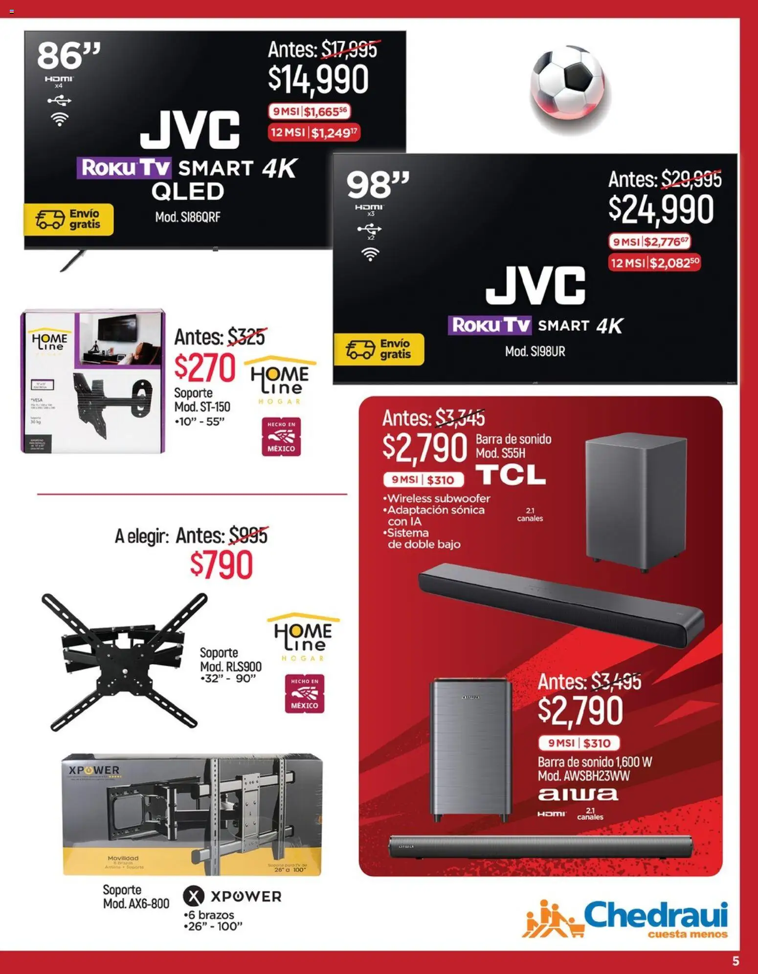 Nuevas ofertas de Chedraui válidas en toda la República Mexicana desde el 25.05.2026. ¡Encuentra las mejores ofertas en Chedraui Hot Sale! | Página: 5