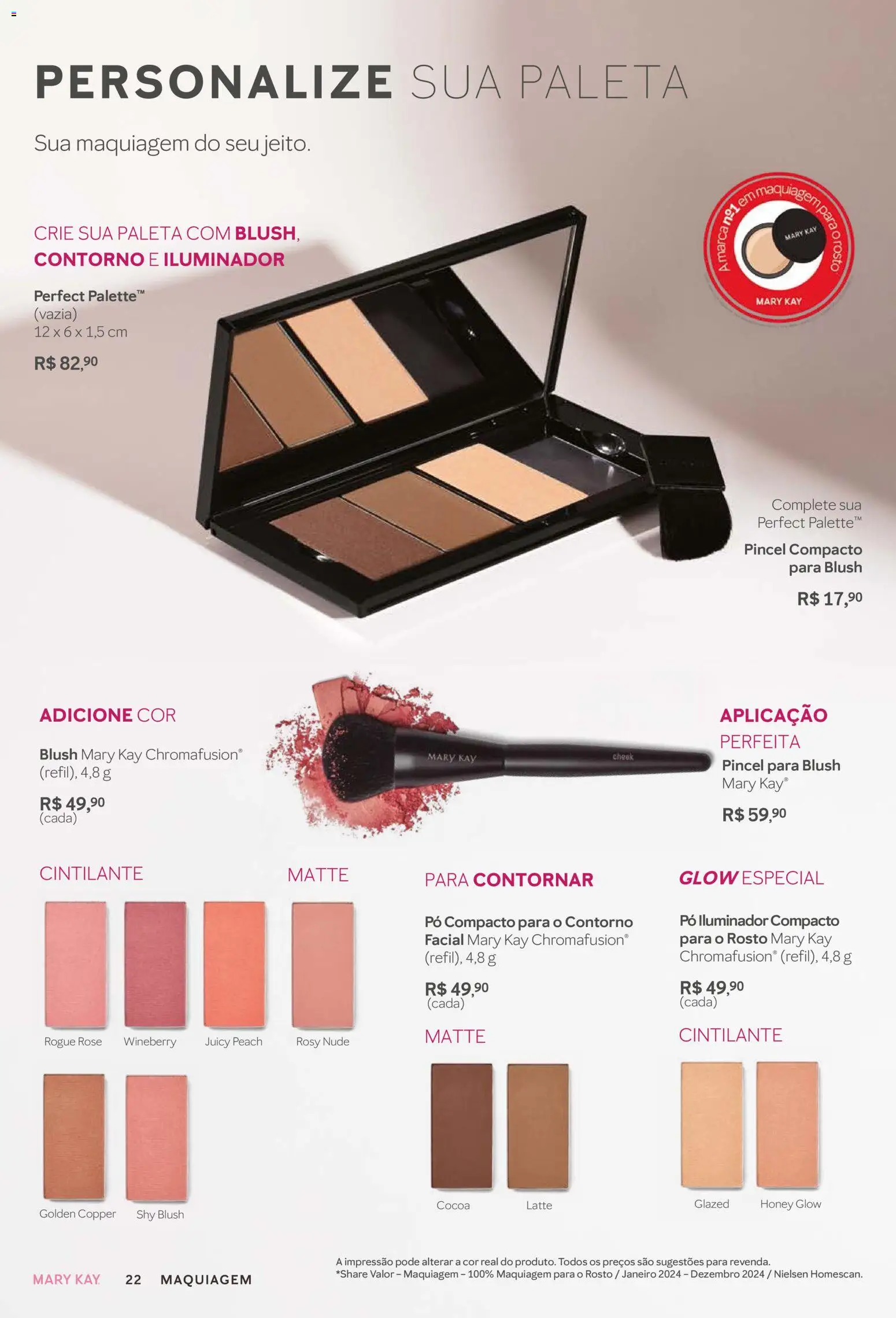 Mary Kay Folheto - válido de 01.01.2026 | Página: 22 | Produtos: Pó compacto, Maquiagem, Blush, Pincel