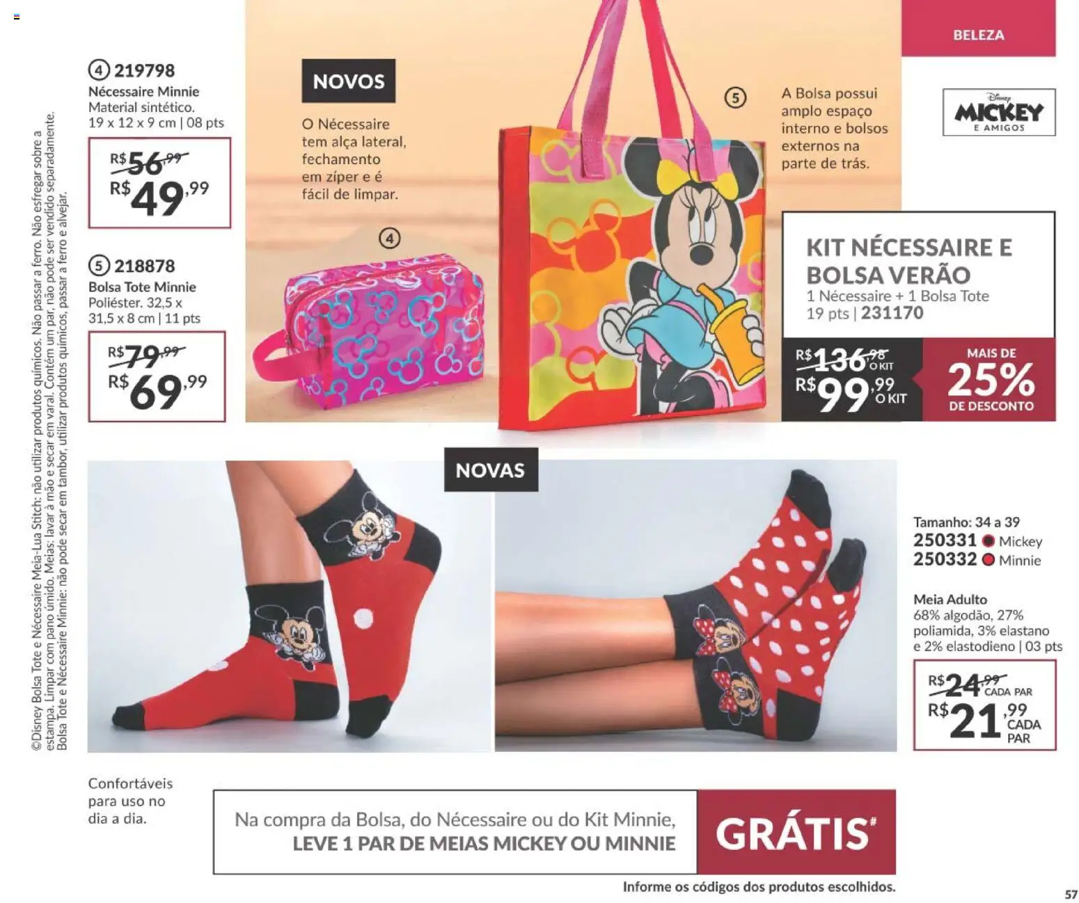 Avon Folheto - válido de 19/07/2026 | Página: 61 | Produtos: Ferro, Necessaire, Meias, Bolsa