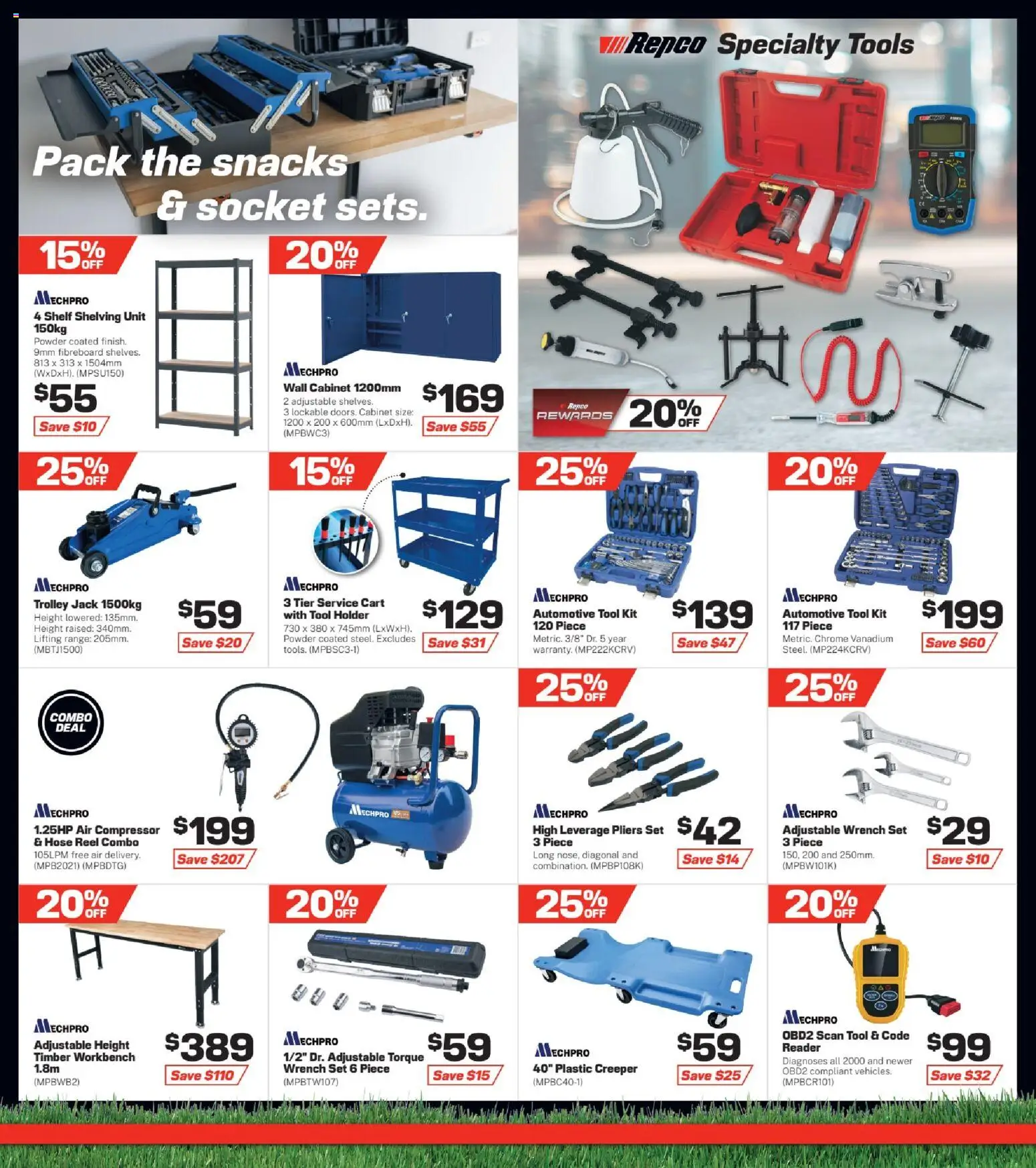 Repco catalogue - valid from 19.03.2026 | Page: 18 | Products: Cabinet, Shelf, Powder, Tools
