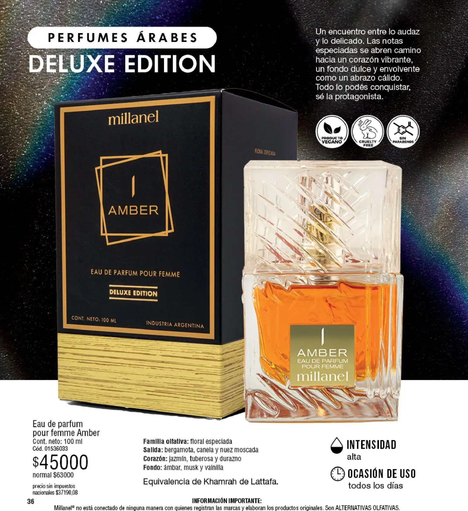 Millanel - Catálogo │ válido desde el 20/07/2026 | Página: 36 | Productos: Vainilla, Perfumes, Dulce, Nuez