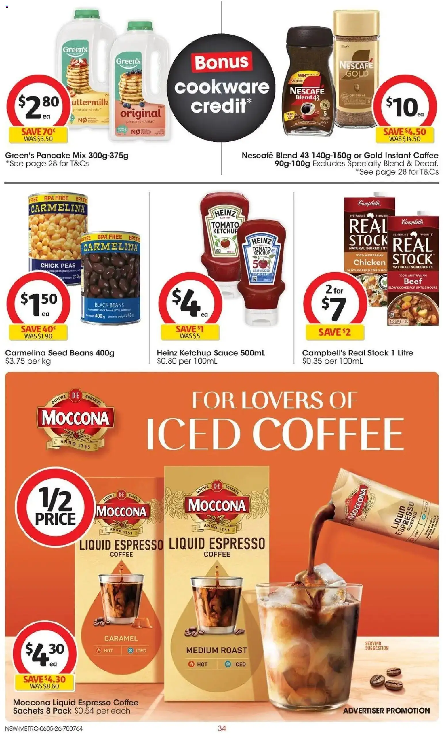 Coles catalogue - valid from 05.05.2026 | Page: 34 | Products: Coffee, Cookware, Salt, Moccona