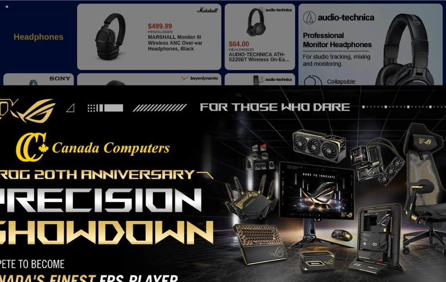 Canada Computers flyer valid from Aug 21, 2026 | Page: 8 | Products: Monitor, Headphones