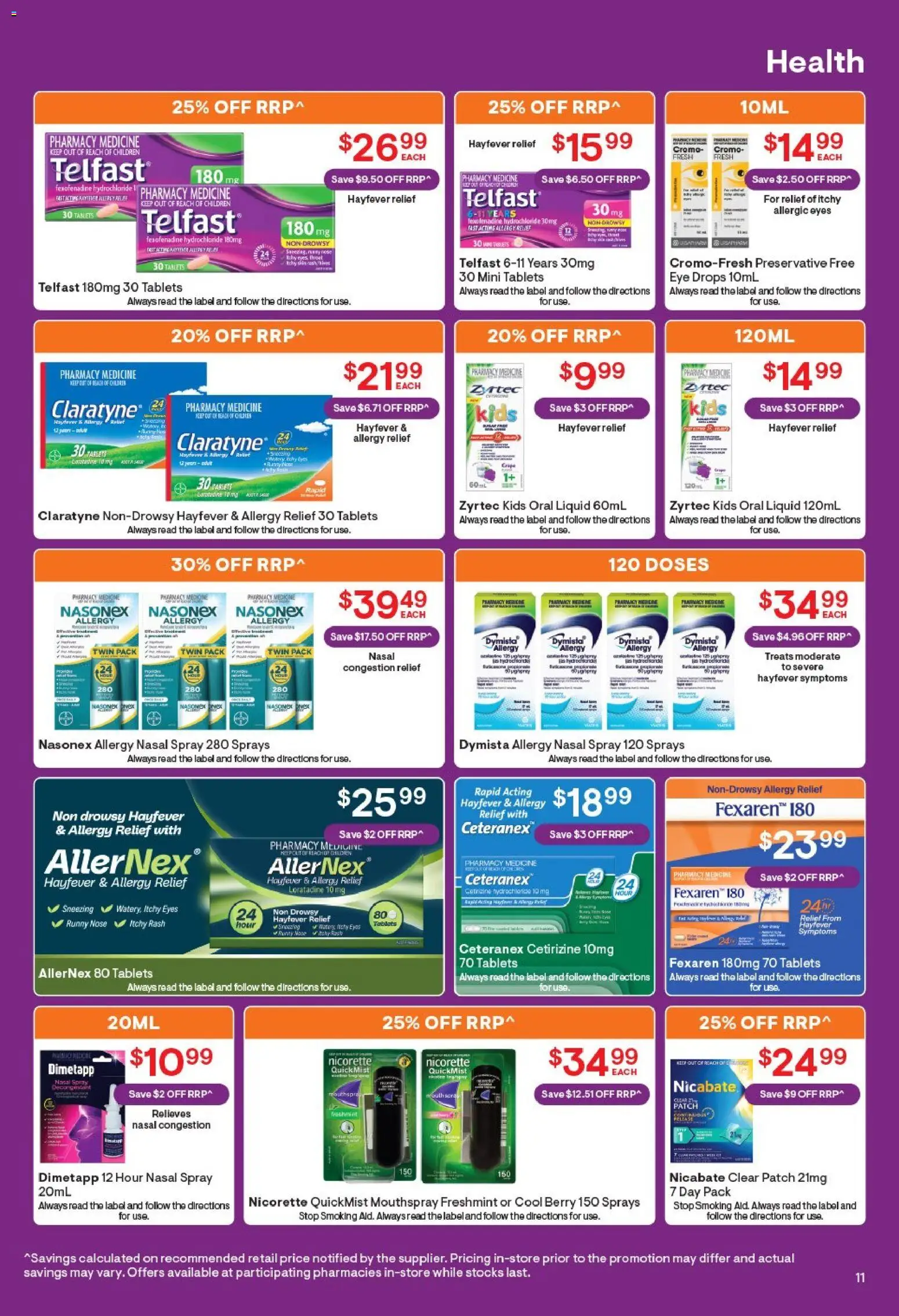 Discount Drug Stores catalogue - valid from 24/08/2026 | Page: 12 | Products: Peach, Runny nose, Tablets, Allergy