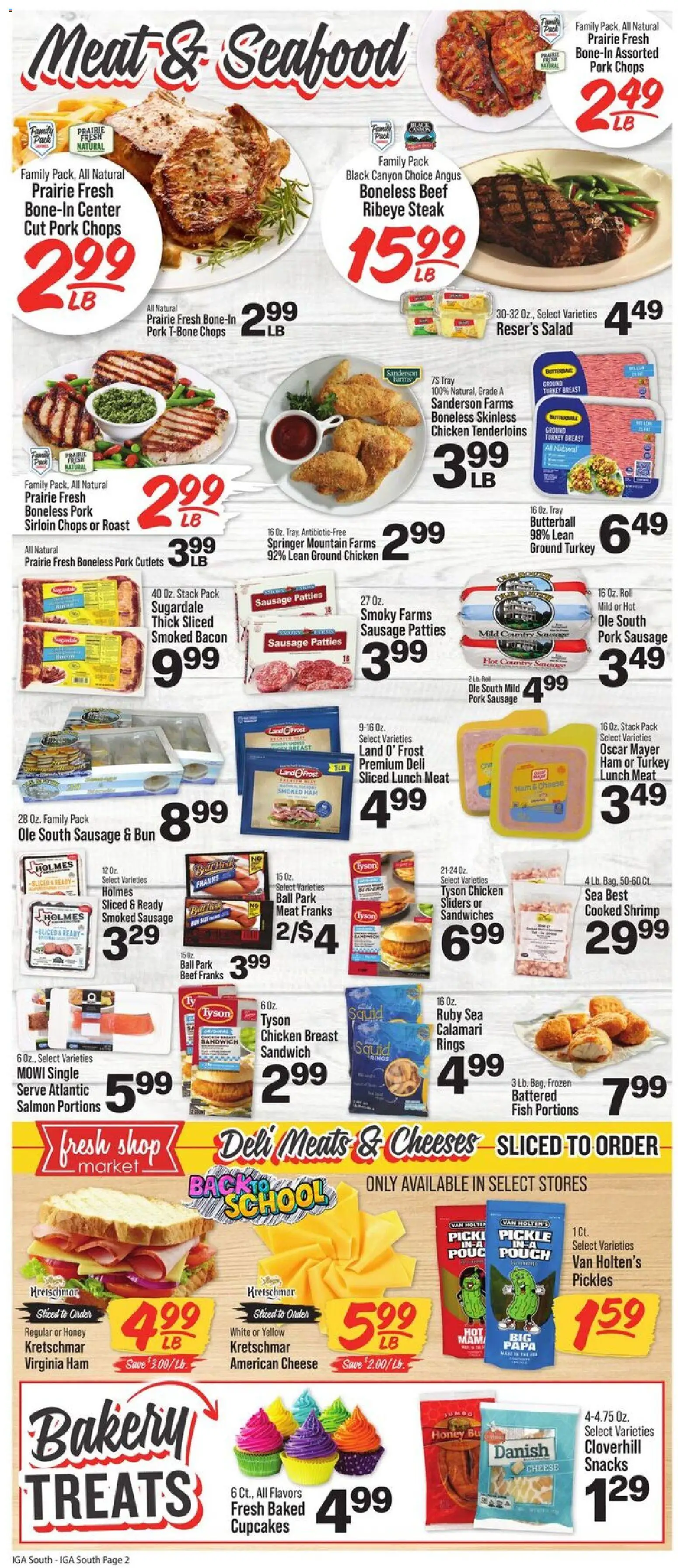 IGA Weekly Ad - valid from 08/05/2026 | Page: 3 | Products: Cheese, Ham, Beef, Seafood