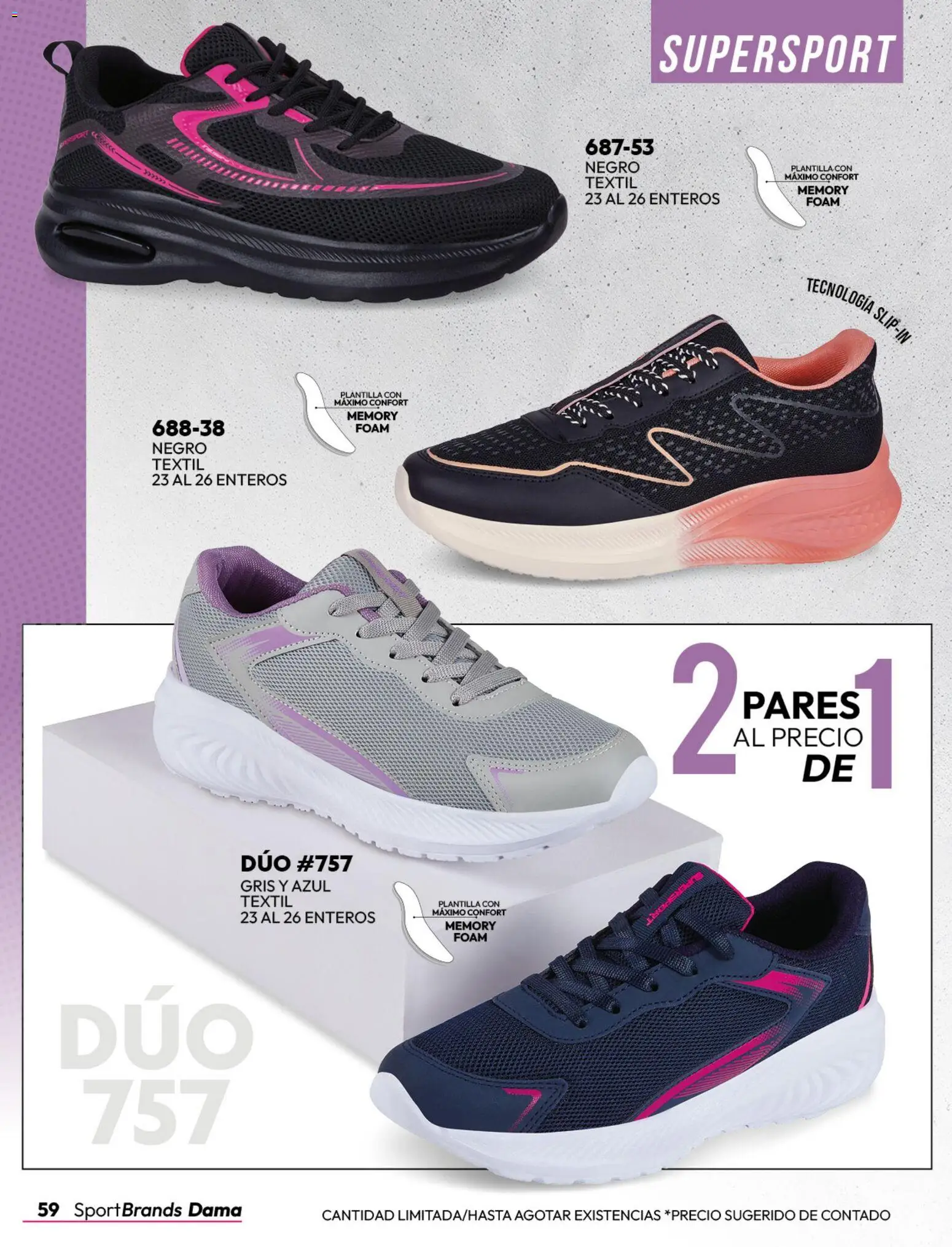 Nuevas ofertas de Cklass válidas en toda la República Mexicana desde el 08/07/2026. ¡Encuentra las mejores ofertas en Cklass catálogo Sportbrands dama! | Página: 60