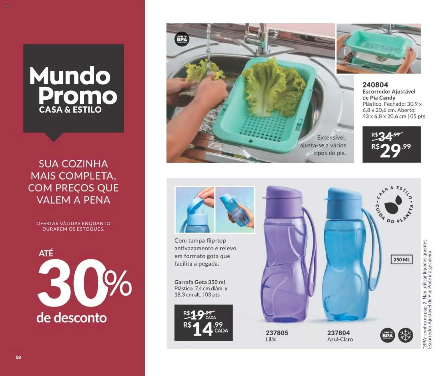 Avon Folheto - válido de 21/09/2026 | Página: 58 | Produtos: Escorredor, Pia