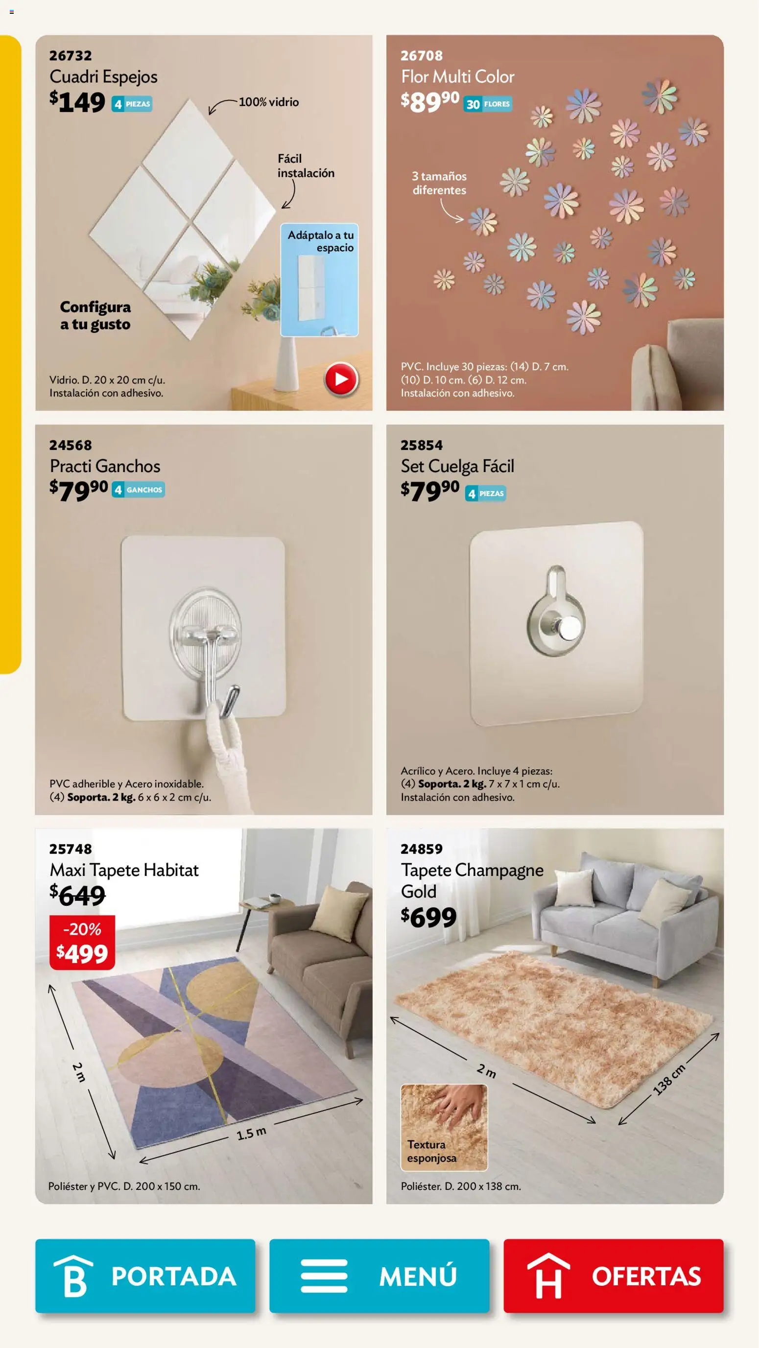 Nuevas ofertas de Betterware válidas en toda la República Mexicana desde el 29/06/2026. ¡Encuentra las mejores ofertas en Betterware campaña 7 2026! | Página: 24 | Productos: Champagne, Tapete