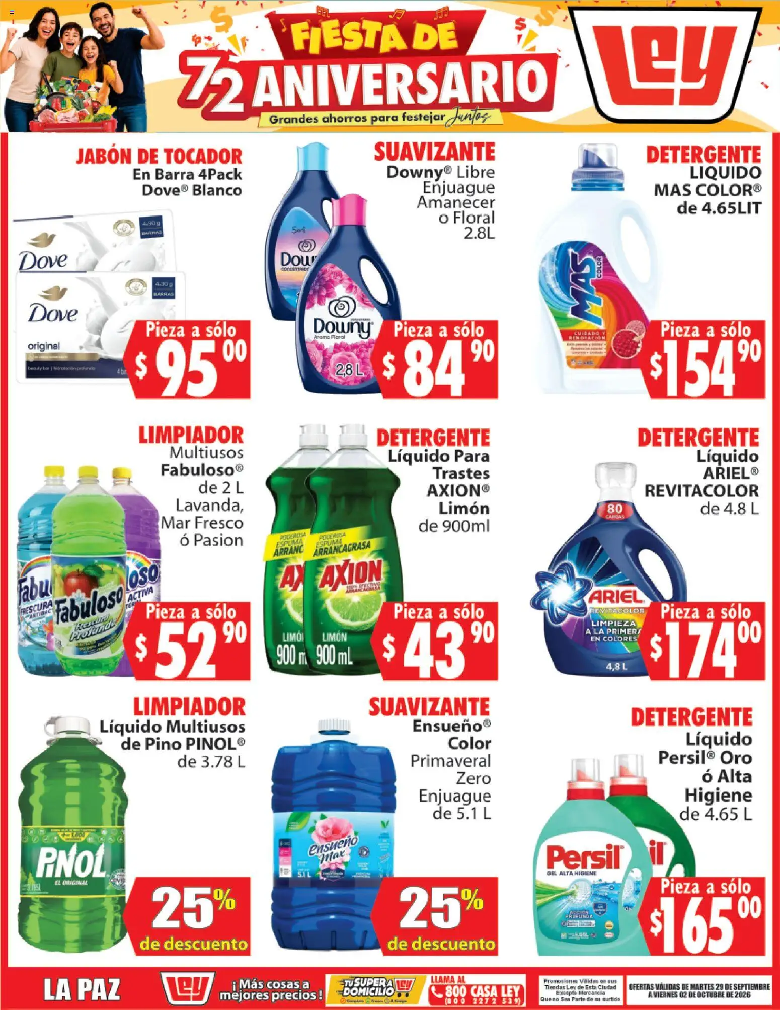 Nuevas ofertas de Casa Ley válidas en toda la República Mexicana desde el 29/09/2026. ¡Encuentra las mejores ofertas en Casa Ley folleto Autoservicio La Paz! | Página: 4 | Productos: Limón, Espuma, Suavizante, Jabón