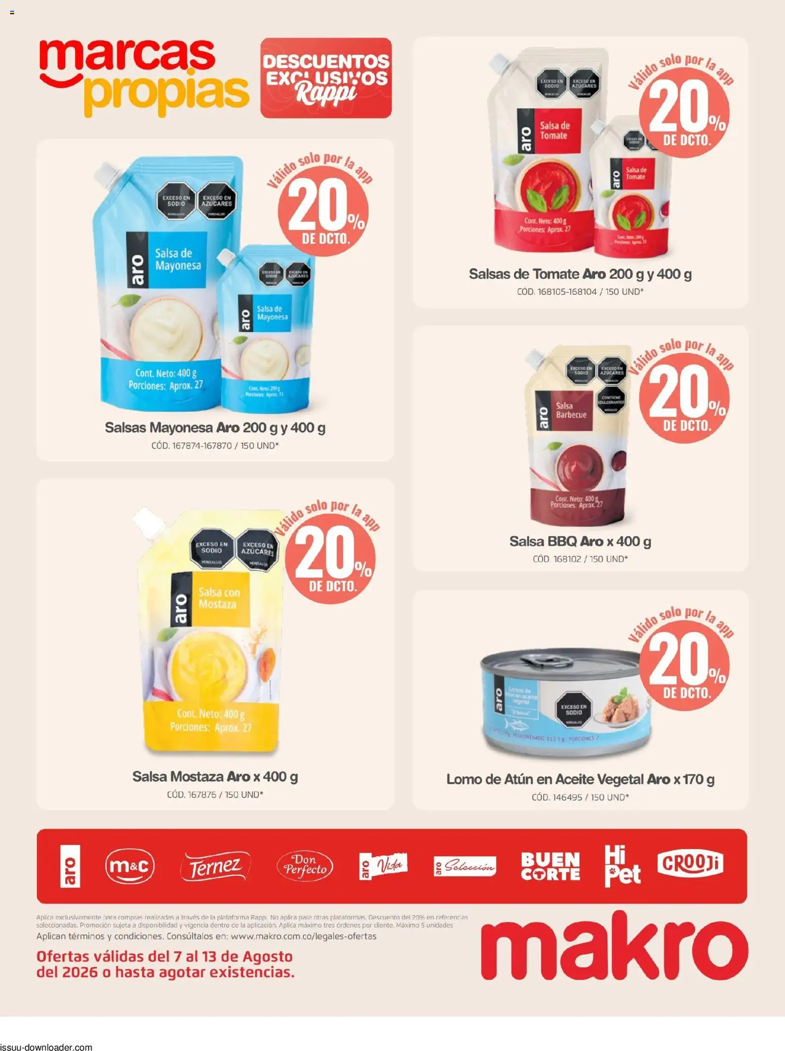 Makro revista - valida desde el 07/08/2026 | Página: 9 | Productos: Salsa de tomate, Mostaza, Salsa BBQ, Aceite vegetal