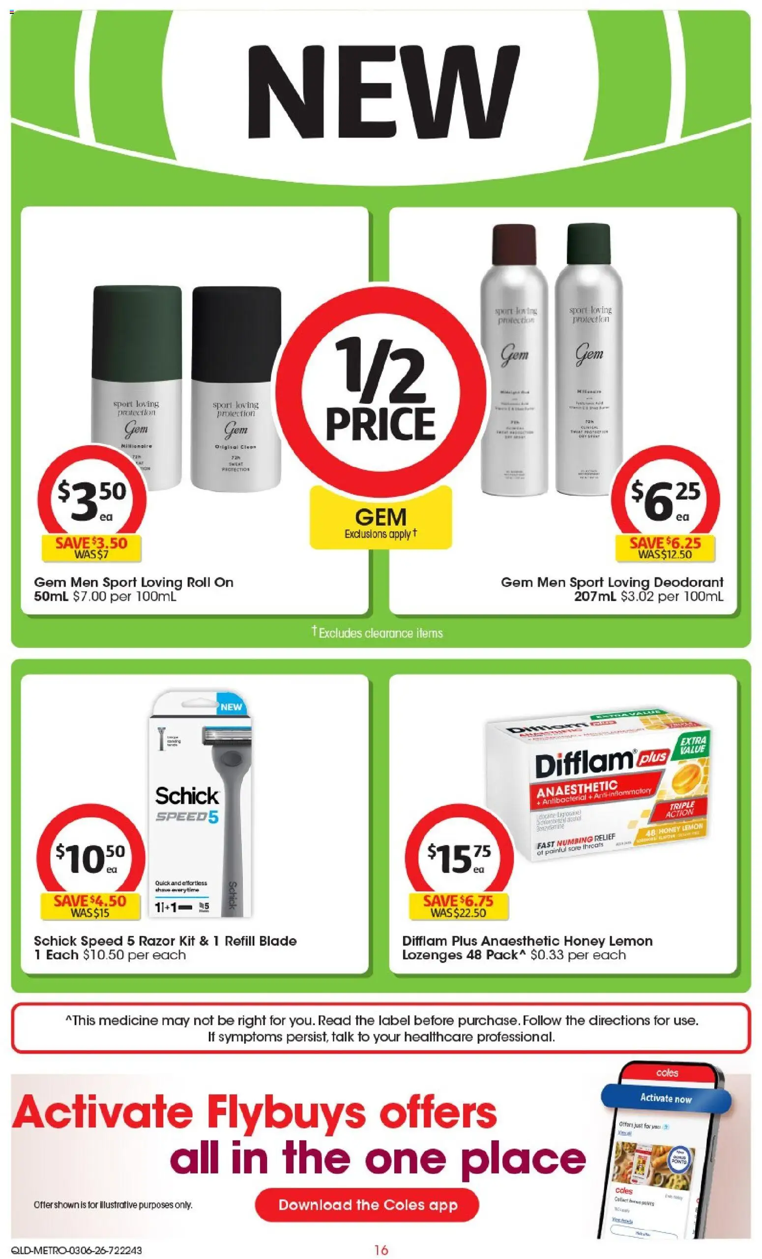 Coles catalogue - valid from 03.06.2026 | Page: 16 | Products: Gem, Honey, Razor, Lemon