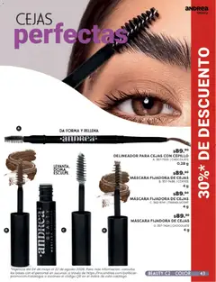 Vista previa de Andrea catálogo Beauty, nuevo folleto de la tienda, válido en México a partir del 24.05.2026 | Página: 43 | Productos: Cepillo, Máscara, Chocolate, Delineador