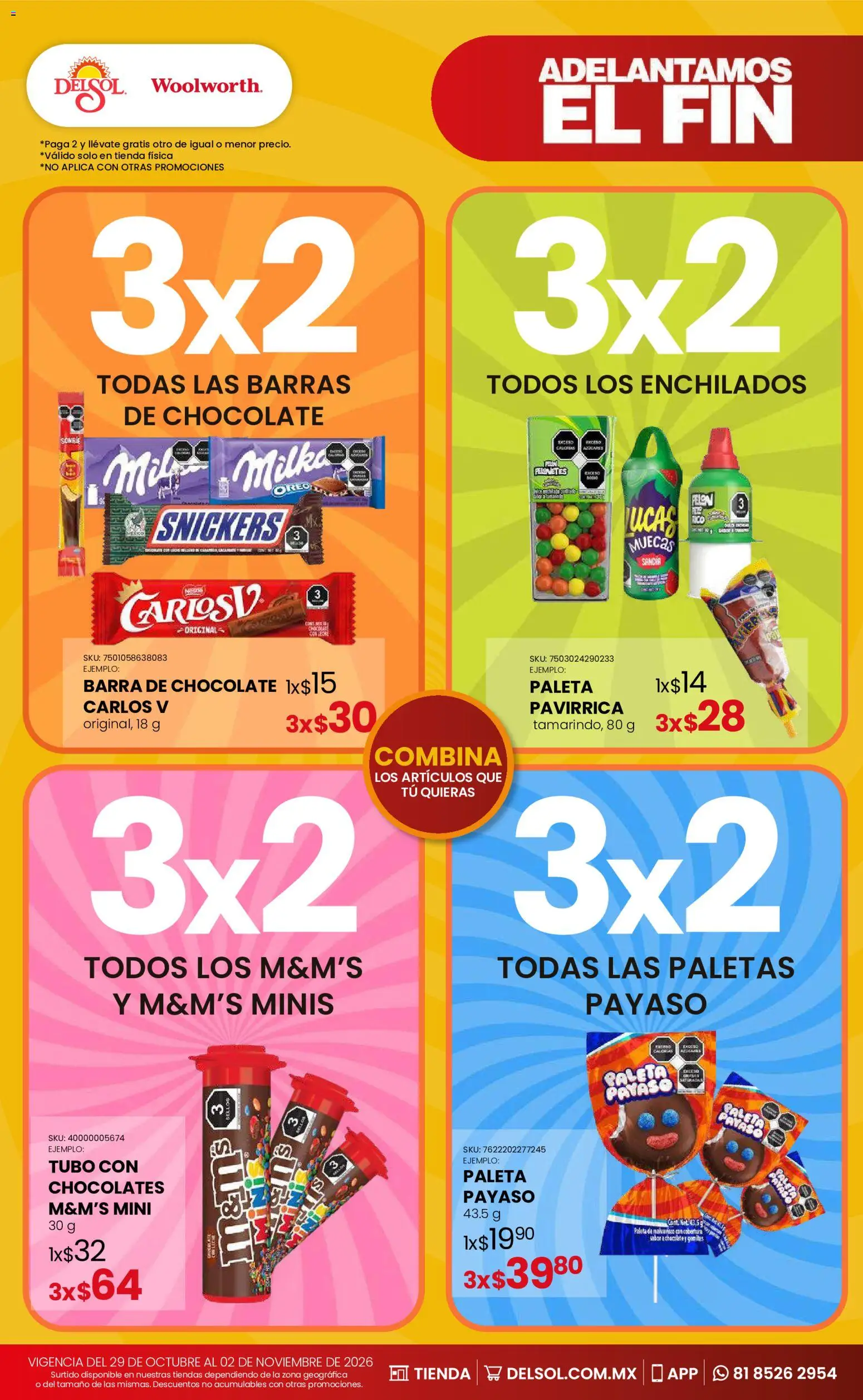 Nuevas ofertas de Del Sol y Woolworth válidas en toda la República Mexicana desde el 29/10/2026. ¡Encuentra las mejores ofertas en Del Sol y Woolworth Buen Fin! | Página: 28