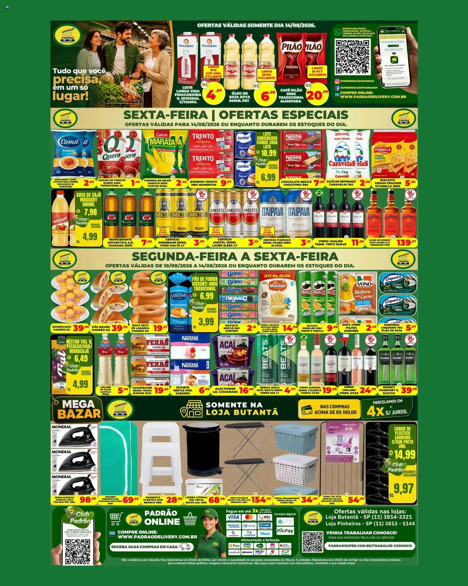 Supermercado Padrão Folheto - válido de 10/08/2026 | Página: 2 | Produtos: Licor, Café pilão, Carteira, Avelã