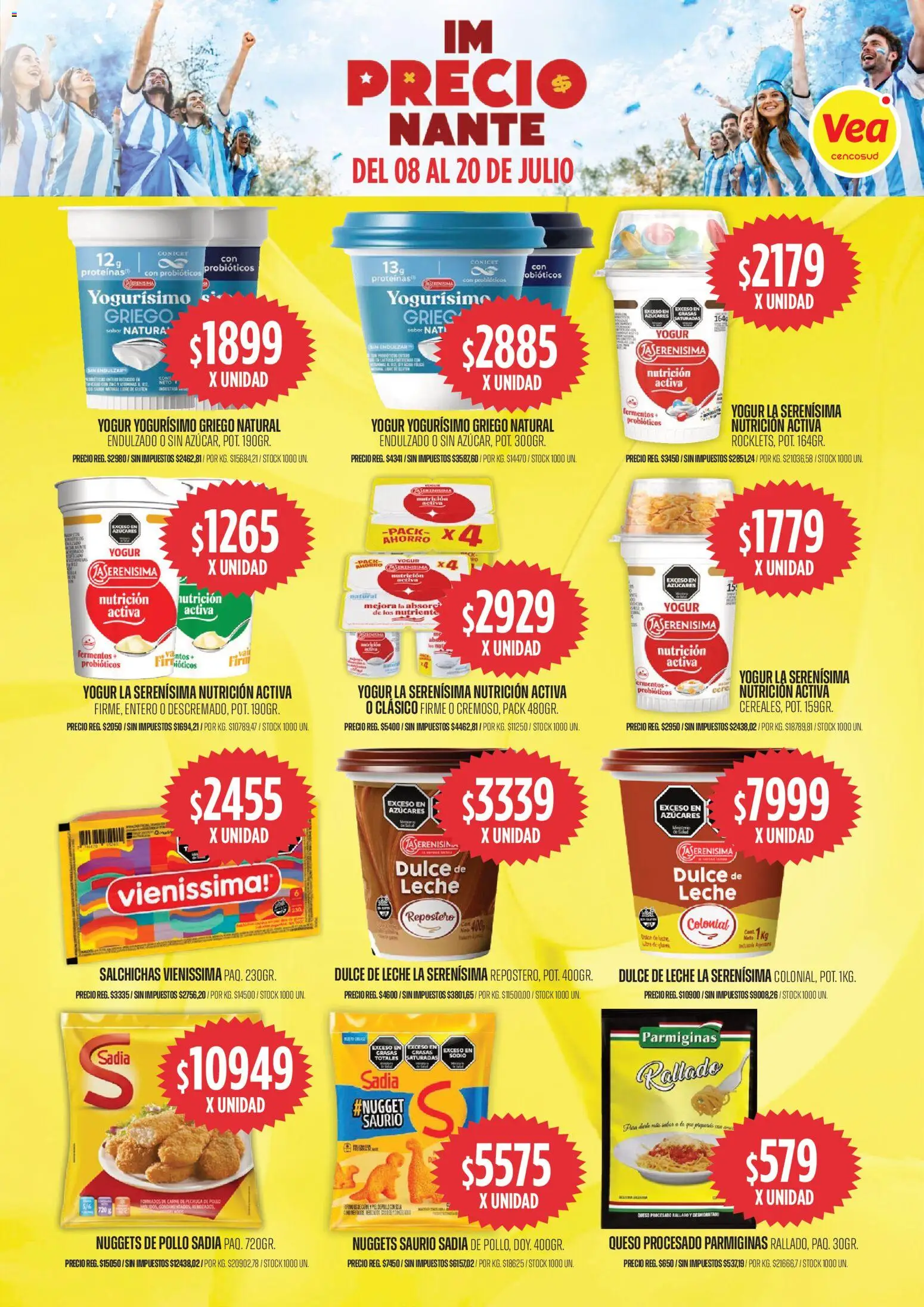 Vea - Volante imPRECIOnante NOA │ válido desde el 08/07/2026 | Página: 6 | Productos: Pollo, Leche, Queso, Yogur
