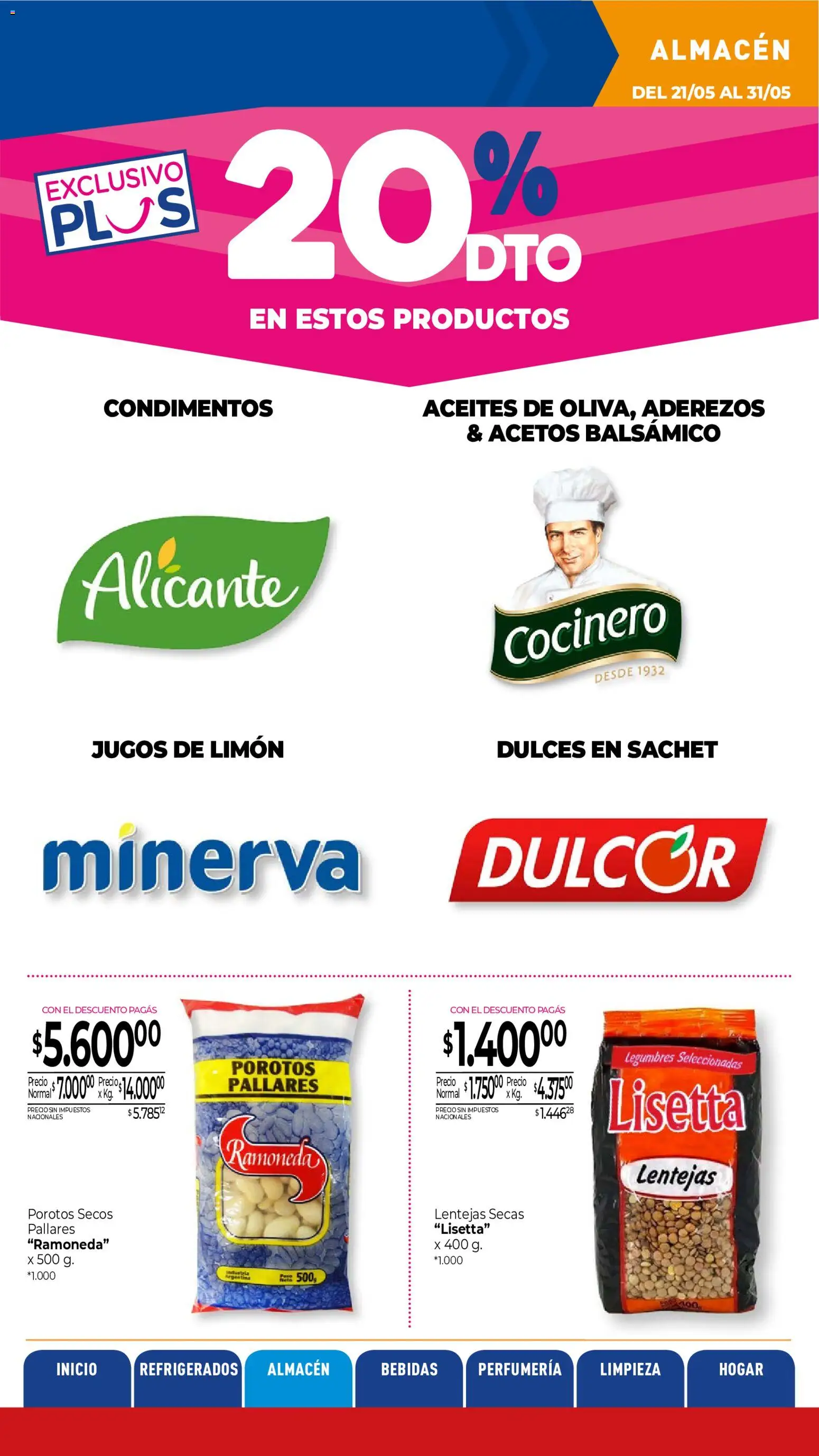 La Anonima catálogo │ válido desde el 21.05.2026 | Página: 16 | Productos: Lentejas, Limón
