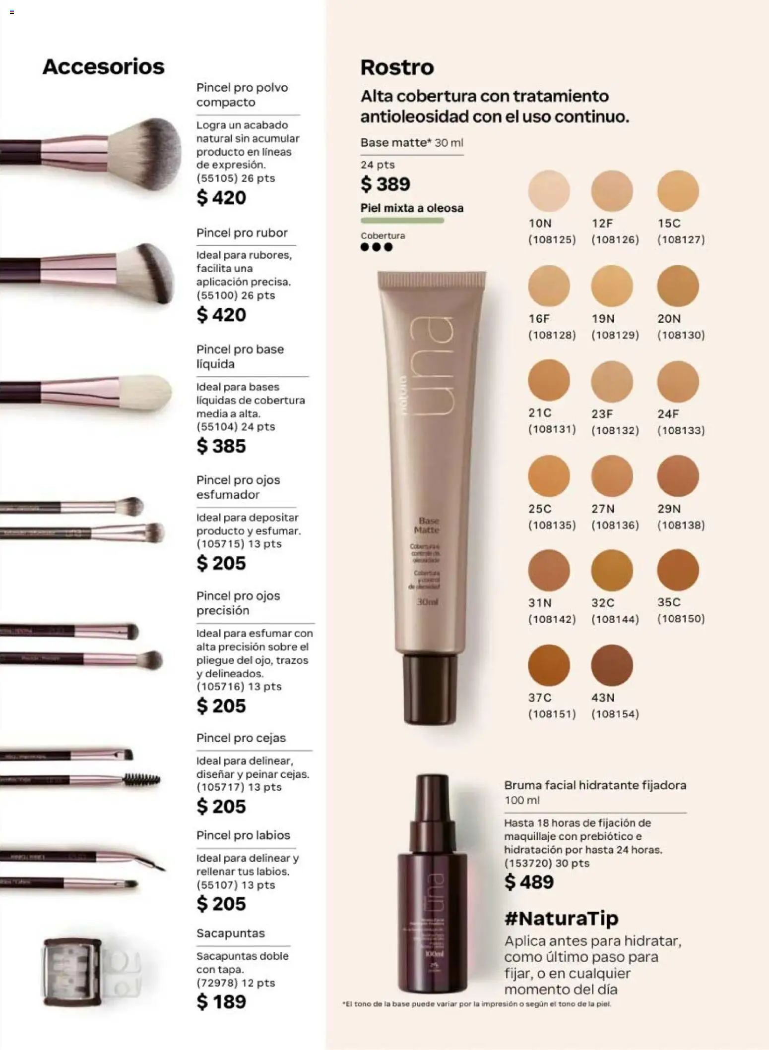 Nuevas ofertas de Natura válidas en toda la República Mexicana desde el 02.04.2026. ¡Encuentra las mejores ofertas en Natura campaña 6 2026! | Página: 87 | Productos: Pincel, Polvo compacto, Polvo, Sobre