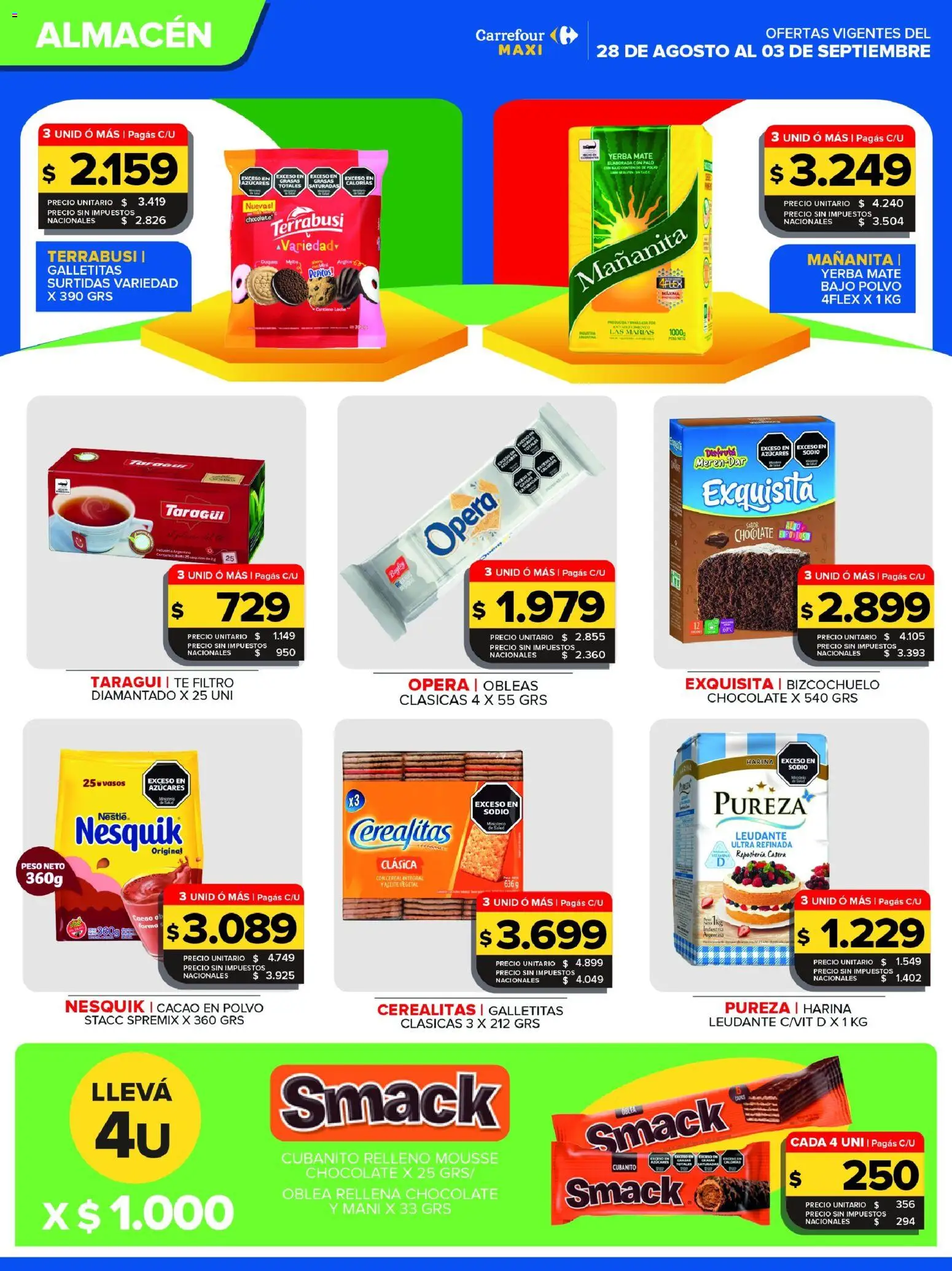 Carrefour Maxi catálogo │ válido desde el 28/08/2026 | Página: 6 | Productos: Mate, Galletitas, Yerba, Mani