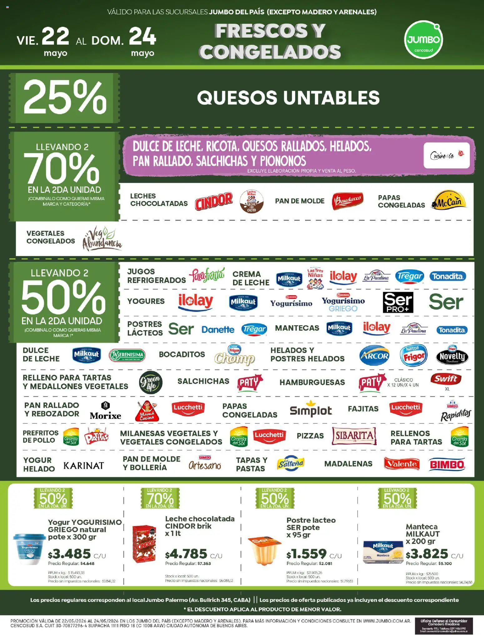 Jumbo ofertas │ válido desde el 22.05.2026 | Página: 4 | Productos: Yogur, Pan, Chocolatada, Crema