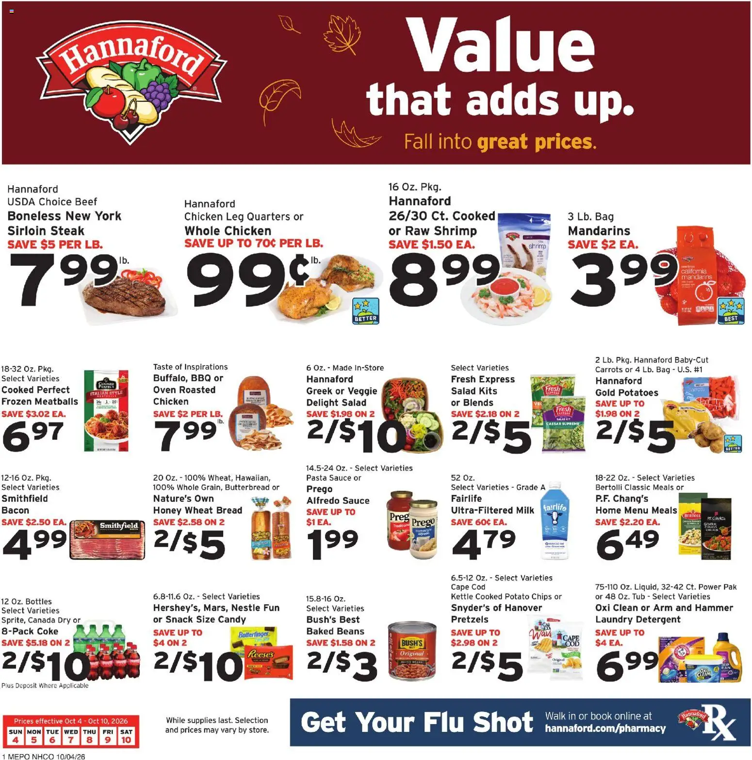 Hannaford Sunday, October 4 Price Drop
