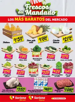 Vista previa de Soriana Frescos del Mandado Mercado: Saltillo y Torreón, nuevo folleto de la tienda, válido en México a partir del 28/07/2026