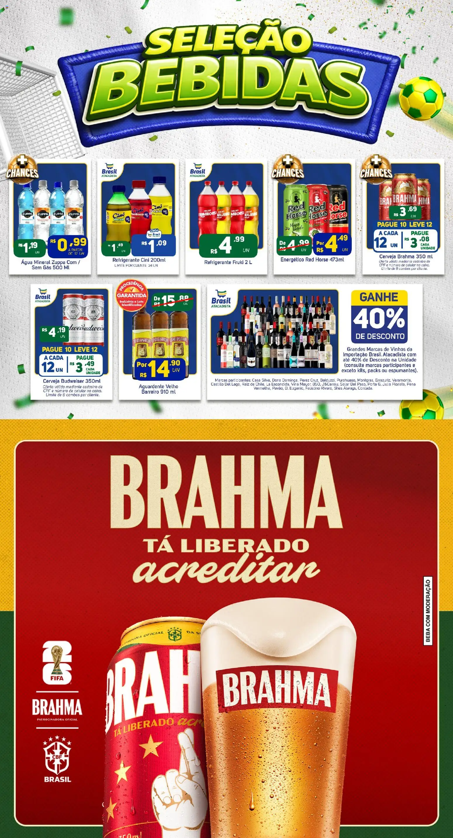Brasil Atacadista Folheto - válido de 01.06.2026 | Página: 4 | Produtos: Celular, Porta, Cerveja, Água mineral