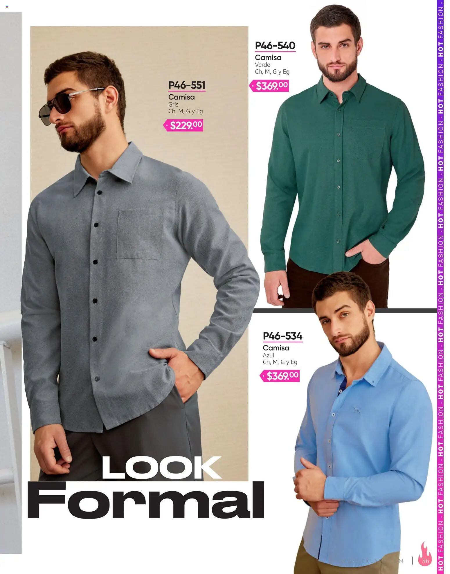 Nuevas ofertas de Cklass válidas en toda la República Mexicana desde el 03/08/2026. ¡Encuentra las mejores ofertas en Cklass catálogo Hot Fashion Ropa! | Página: 57 | Productos: Camisa