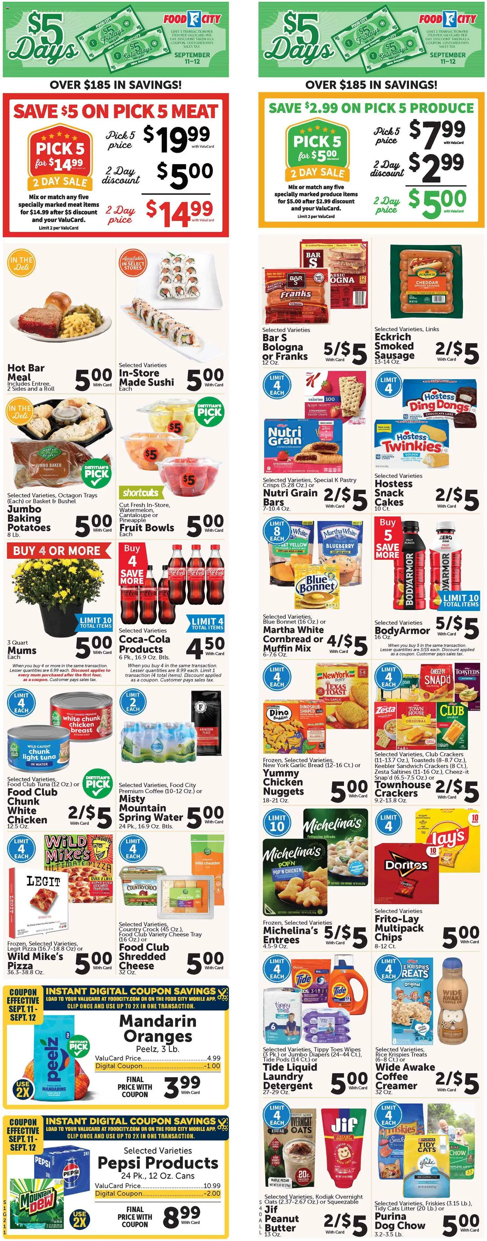 Food City Weekly Ad - valid from 09/09/2026 | Page: 7 | Products: Cheese, Protein, Sugar, Cake