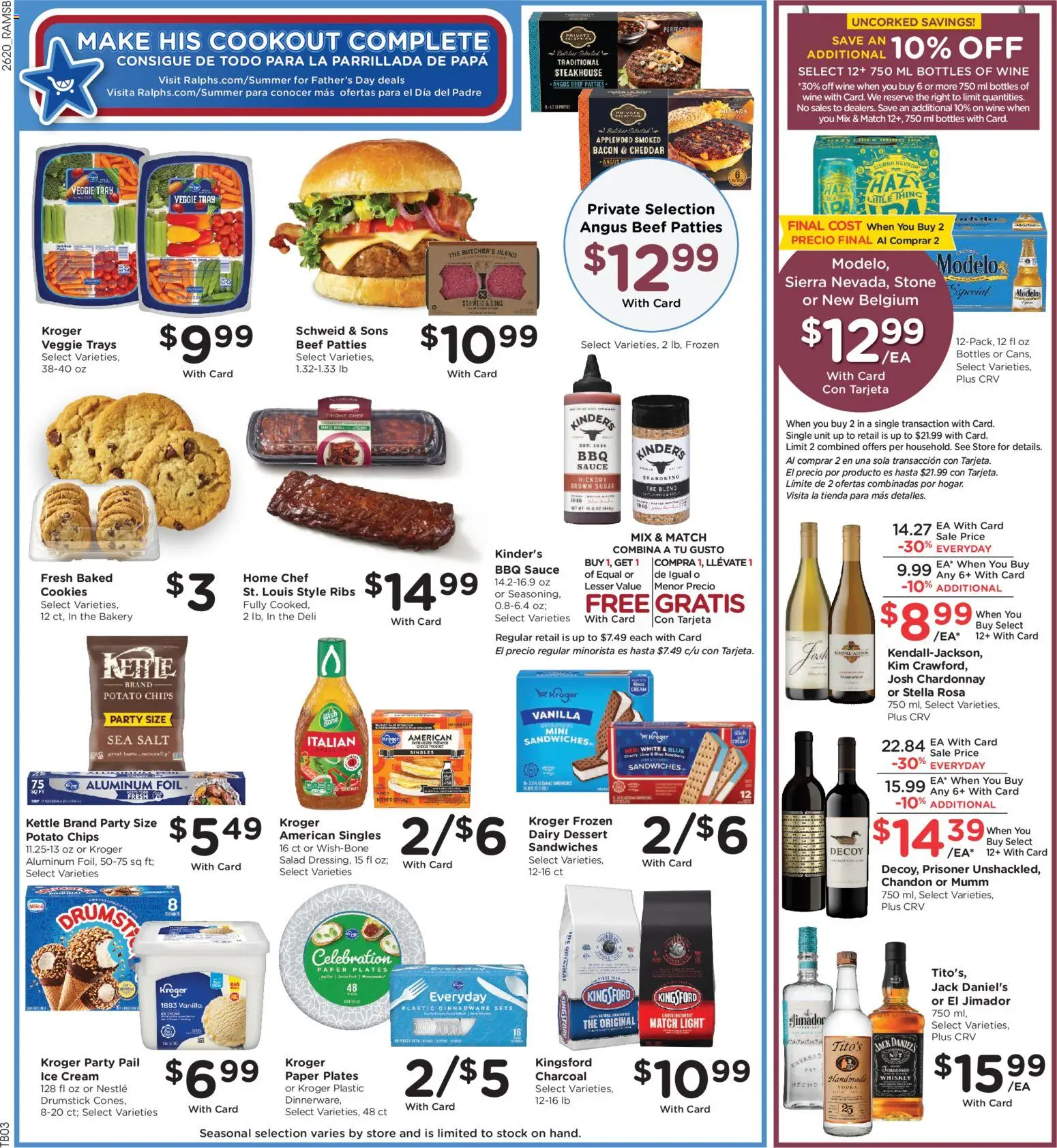 Ralphs Weekly Ad - valid from 17.06.2026 | Page: 4 | Products: Wine, Vodka, Whiskey, Kettle