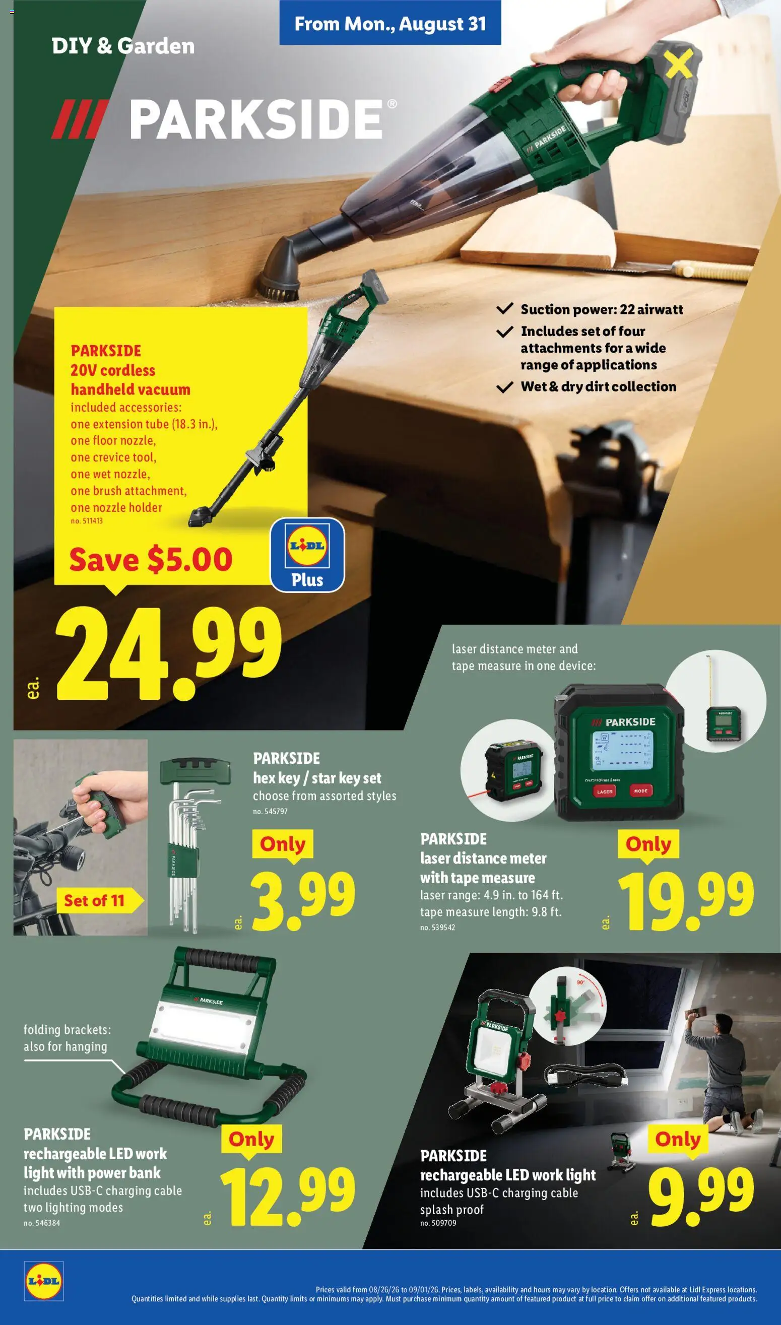 Lidl Weekly Ad - valid from 08/26/2026 | Page: 32 | Products: Lighting, Brush, Cable, Power Bank