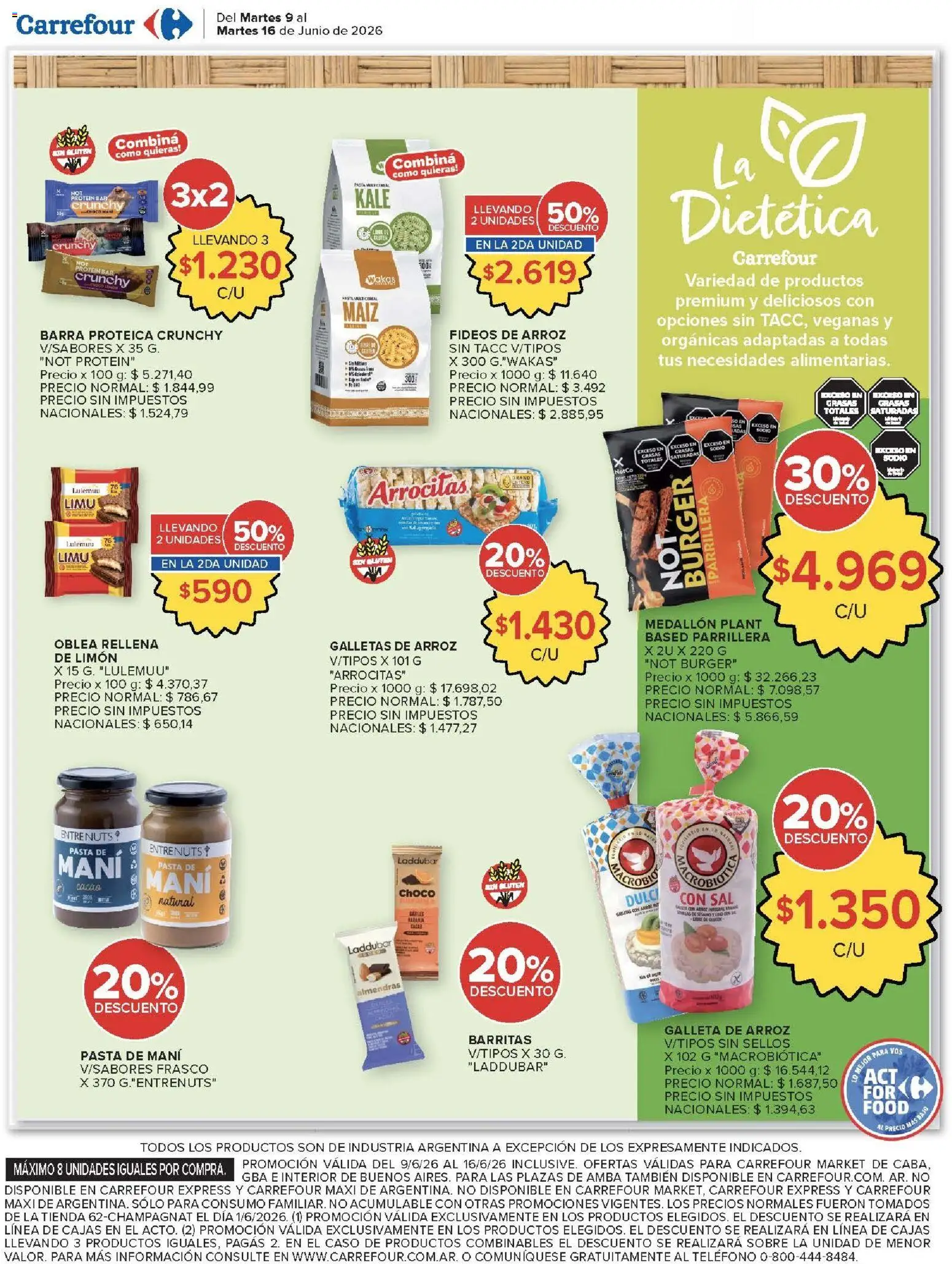 Carrefour Market catálogo │ válido desde el 09.06.2026 | Página: 22 | Productos: Teléfono, Sobre, Mani, Arroz