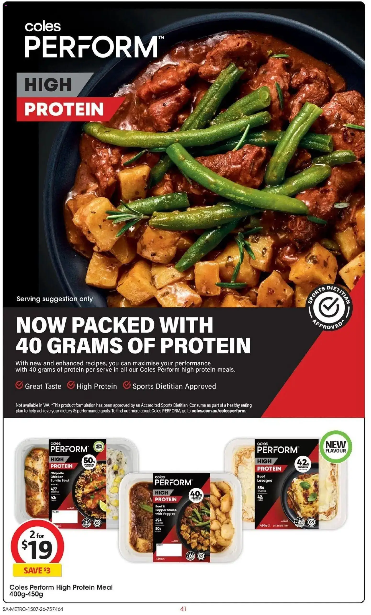 Coles catalogue - valid from 15/07/2026 | Page: 41 | Products: Beef, Sauce, Pepper, Lasagne