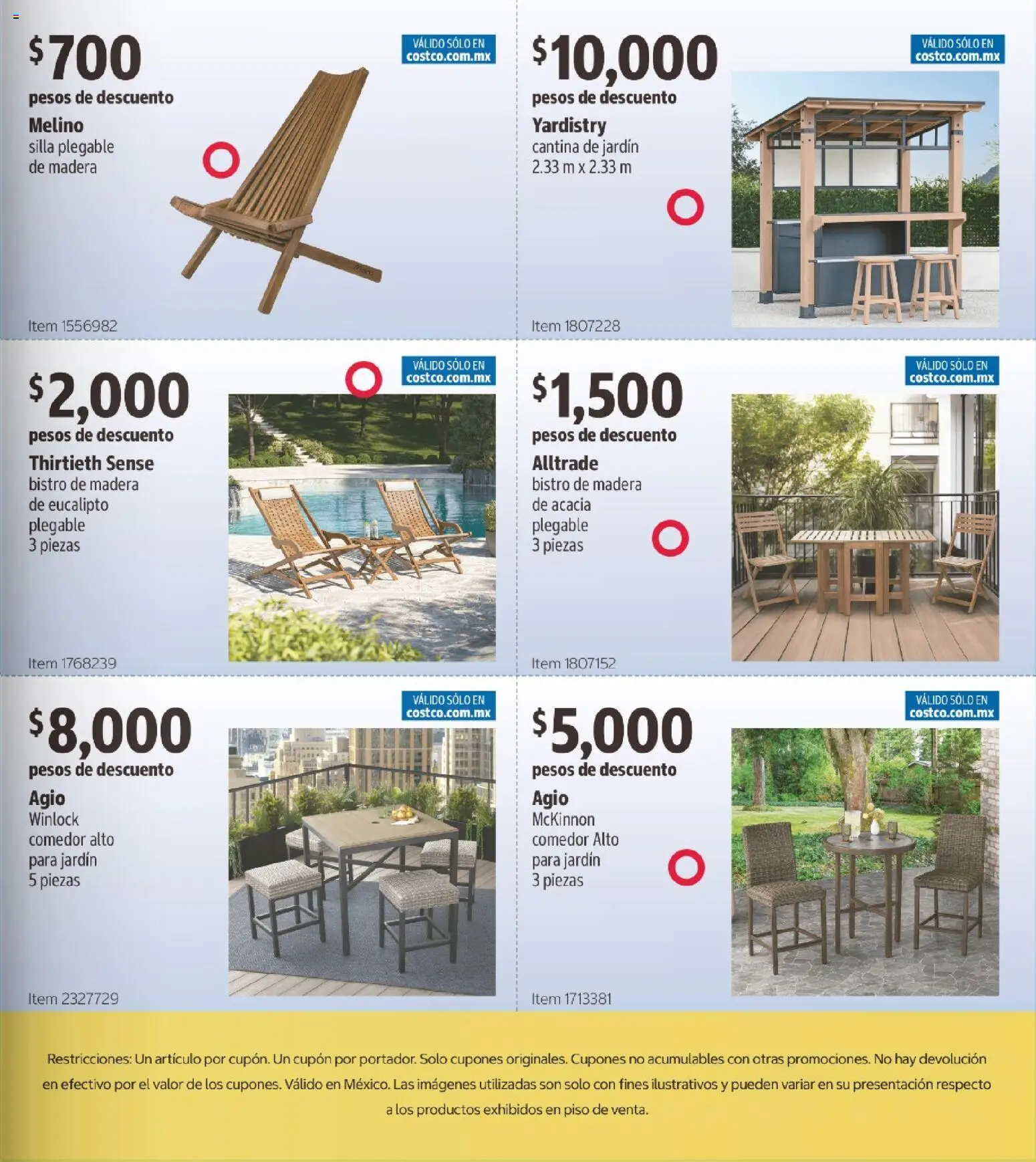 Nuevas ofertas de Costco válidas en toda la República Mexicana desde el 11.05.2026. ¡Encuentra las mejores ofertas en Costco catálogo! | Página: 7 | Productos: Silla
