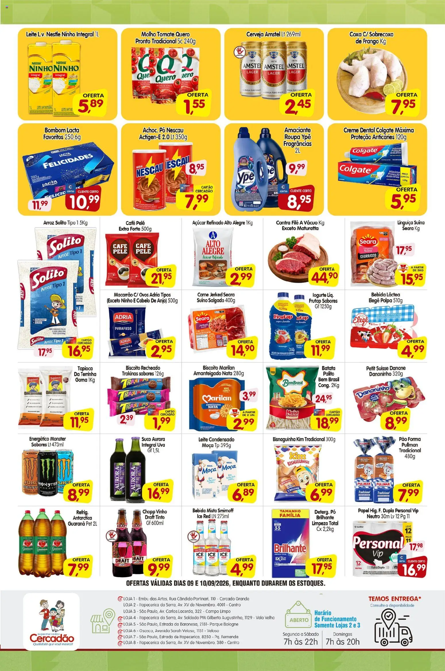 Cercadão Folheto - válido de 09/09/2026 | Página: 2 | Produtos: Energético, Leite, Chocolate, Vinho