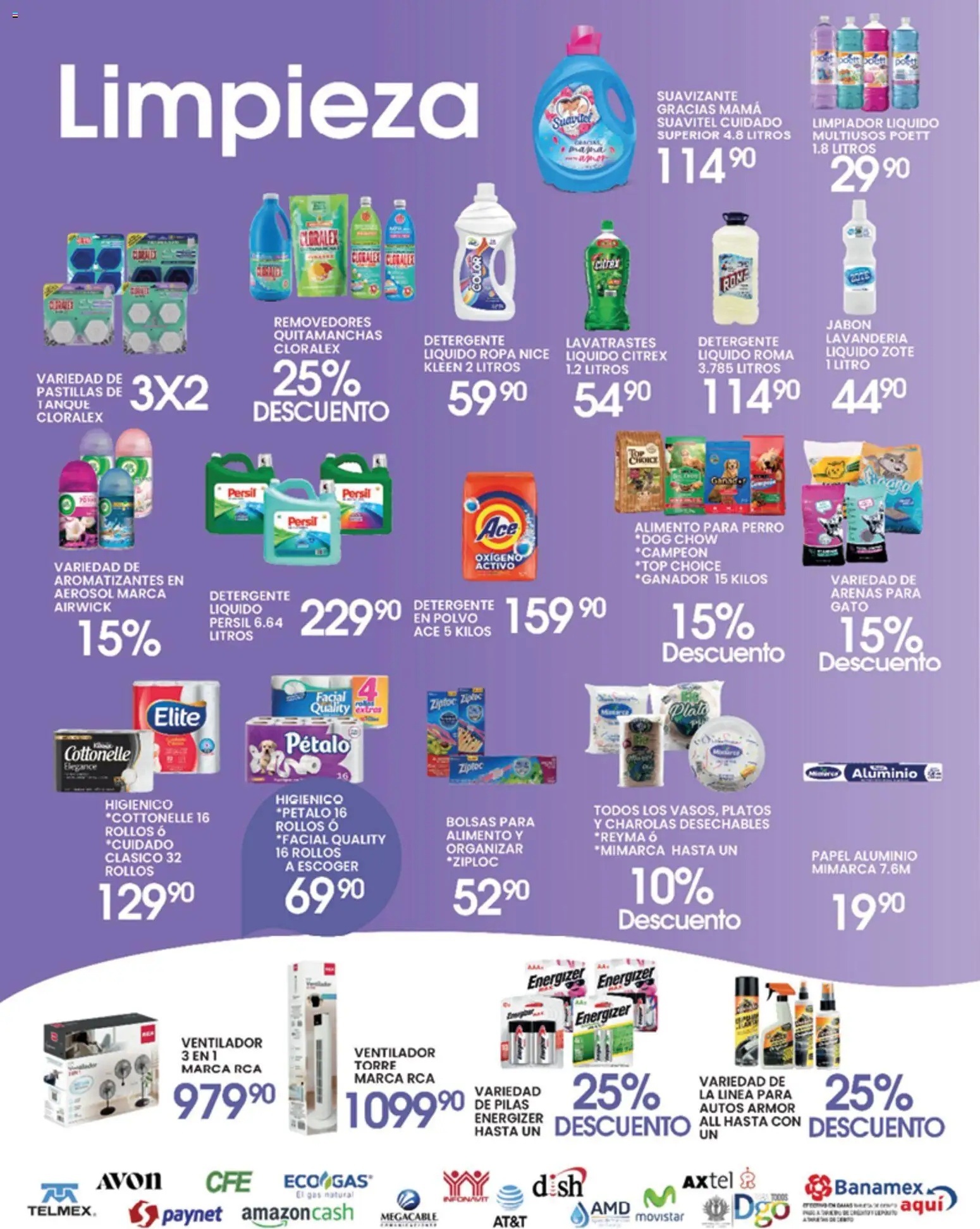 Nuevas ofertas de Alsuper válidas en toda la República Mexicana desde el 12.05.2026. ¡Encuentra las mejores ofertas en Alsuper folleto Durango! | Página: 5 | Productos: Ventilador, Ropa, Polvo, Pilas