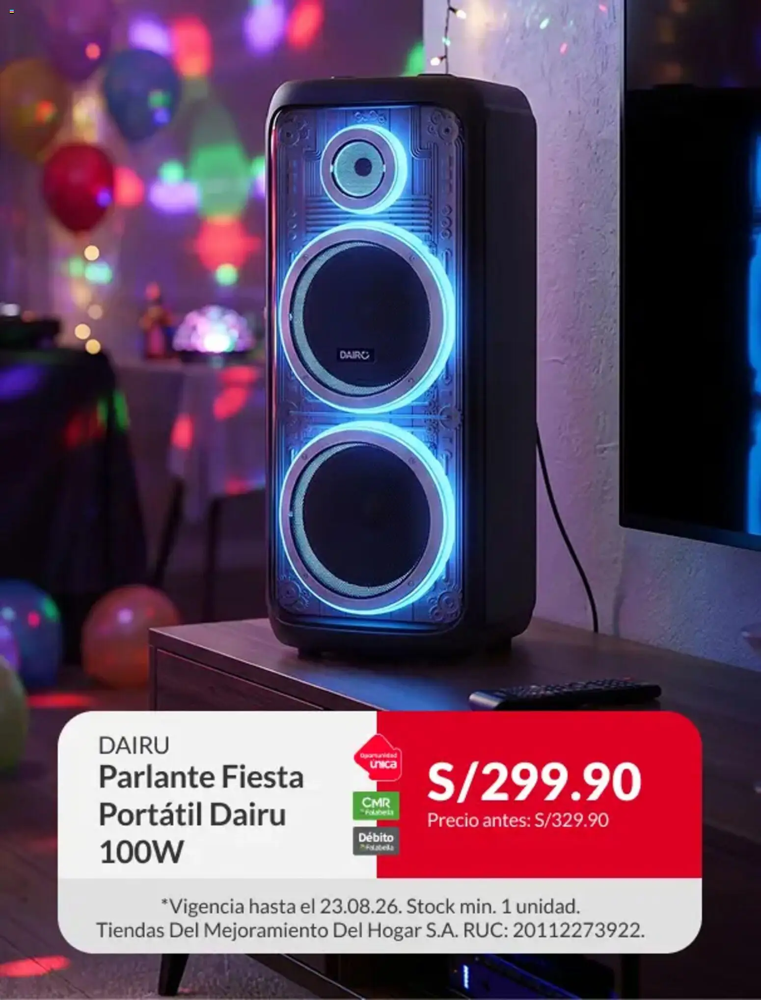 Catálogo Sodimac válido desde 17/08/2026 | Página: 5 | Productos: Parlante