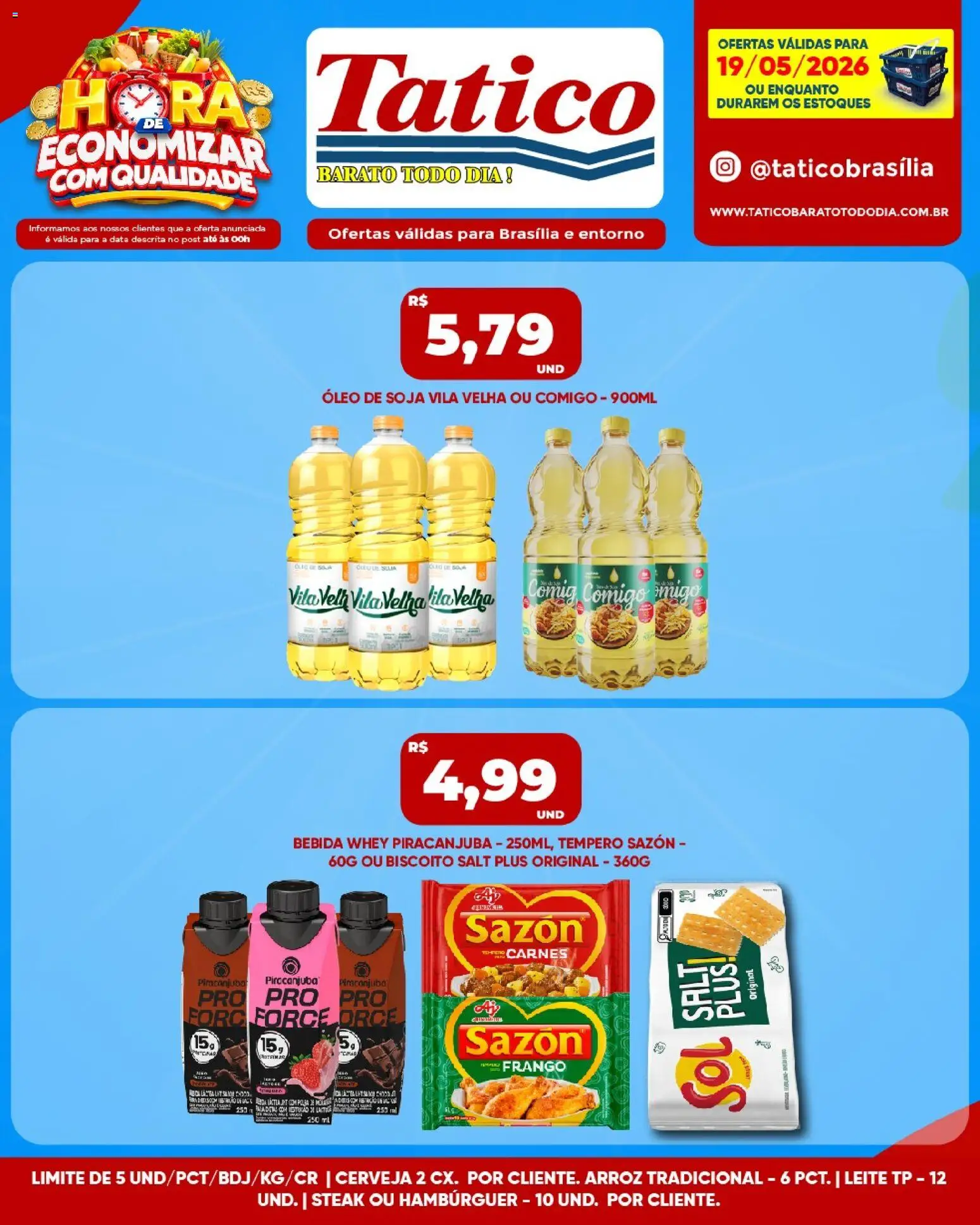 Tatico Folheto - válido de 19.05.2026 | Página: 5 | Produtos: Arroz, Hambúrguer, Bebida, Soja