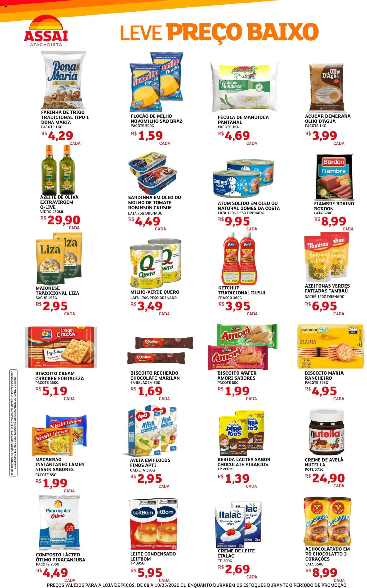 Assaí Atacadista Folheto - válido de 08.05.2026 | Página: 2 | Produtos: Azeitonas, Chocolate, Baixo, Avelã