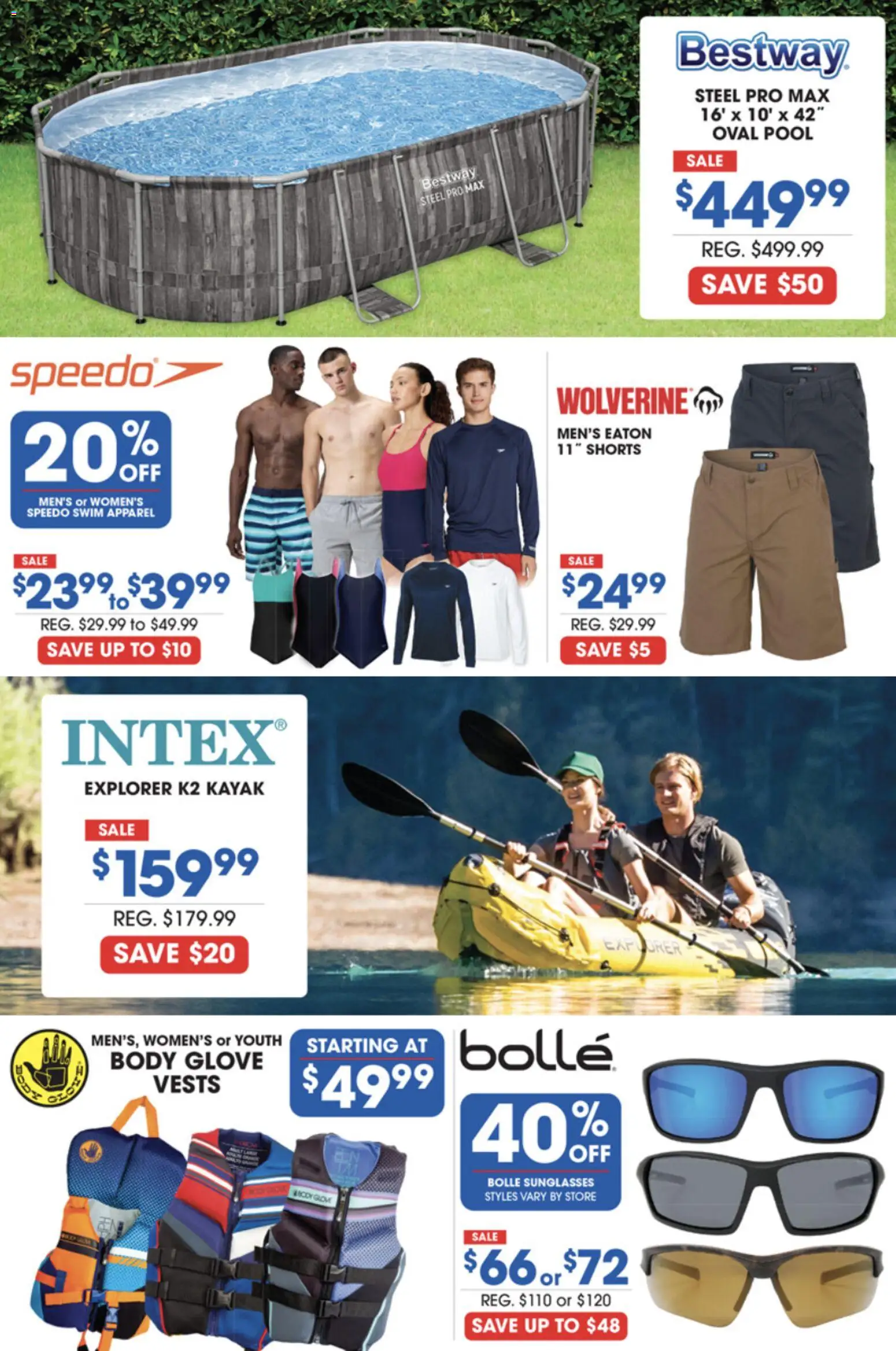 Big 5 Sporting Goods Weekly Ad - valid from 01.06.2026 | Page: 2 | Products: Kayak, Shorts