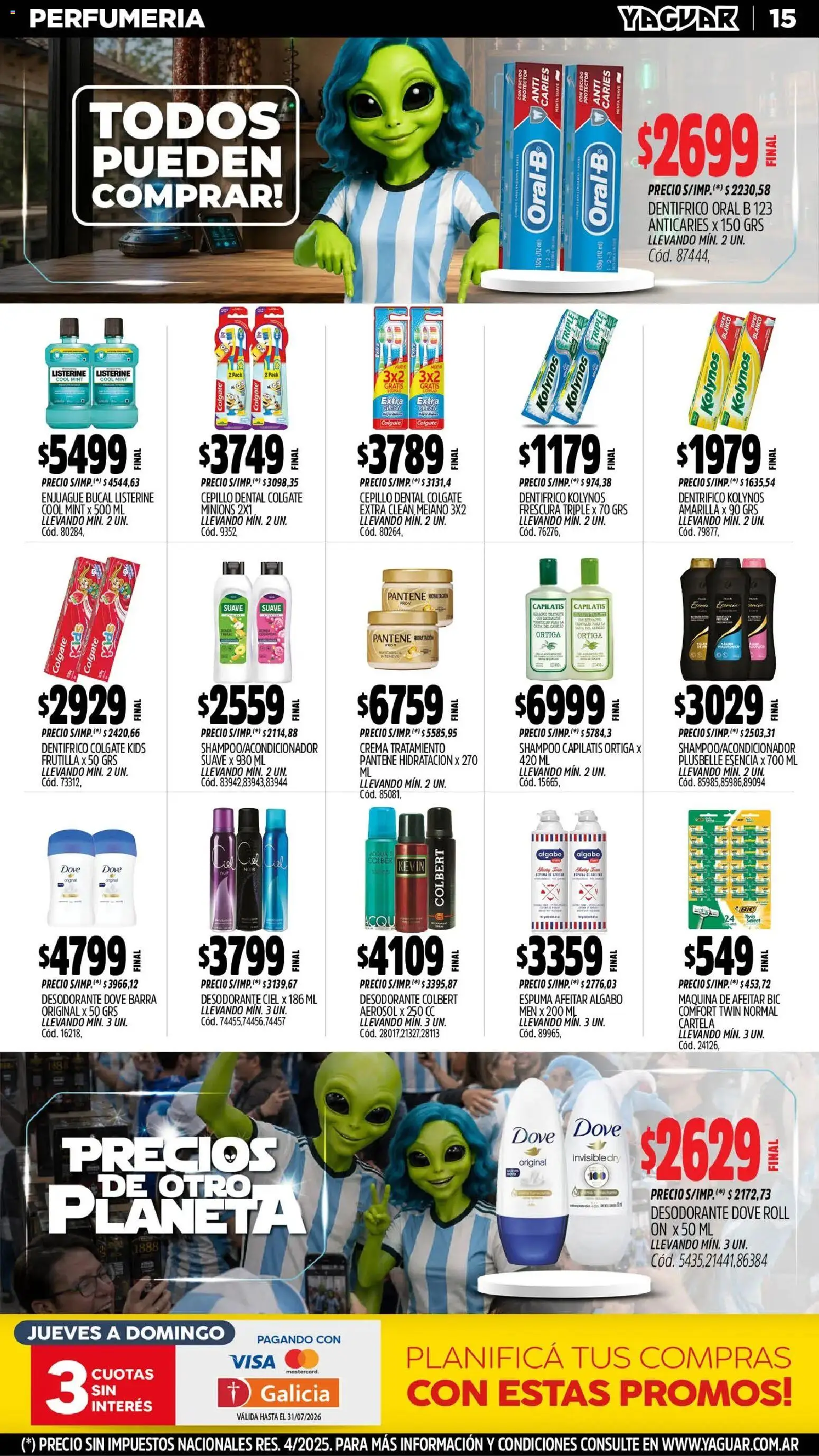 Yaguar - Oferta Semanal Córdoba │ válido desde el 29/06/2026 | Página: 16 | Productos: Cepillo, Shampoo, Espuma, Crema