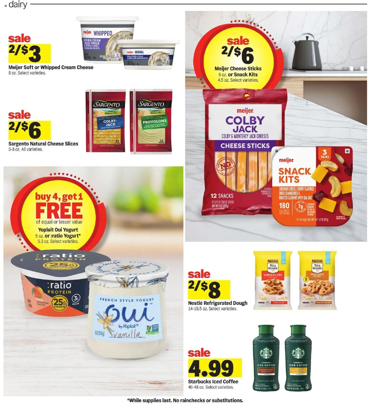 Meijer Weekly Ad - MI - valid from 06.05.2026 | Page: 7 | Products: Cheese, Coffee, Cream, Chocolate Chip