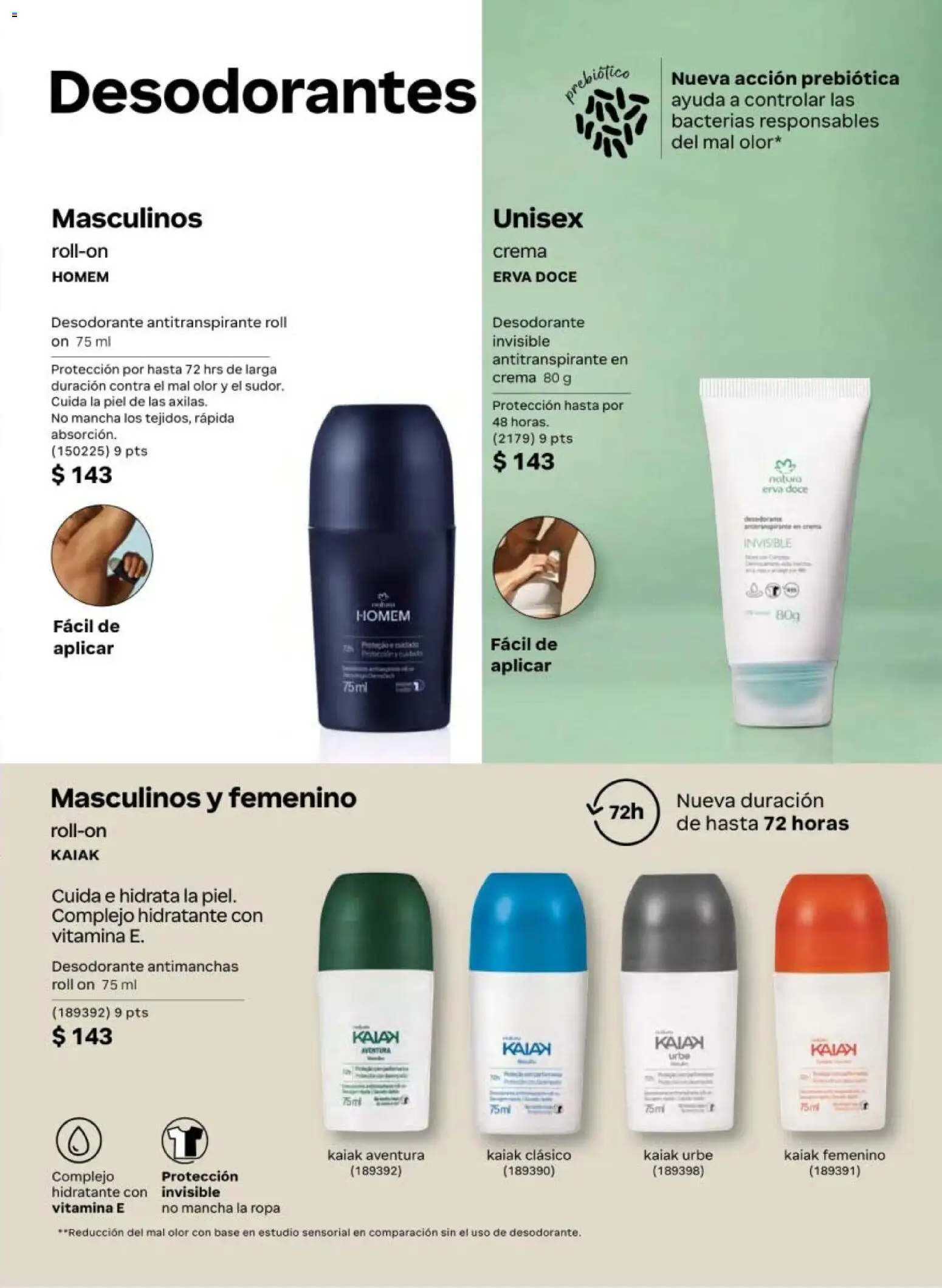 Nuevas ofertas de Natura válidas en toda la República Mexicana desde el 20/02/2026. ¡Encuentra las mejores ofertas en Natura campaña 4 2026! | Página: 137 | Productos: Desodorante, Antitranspirante, Crema, Ropa