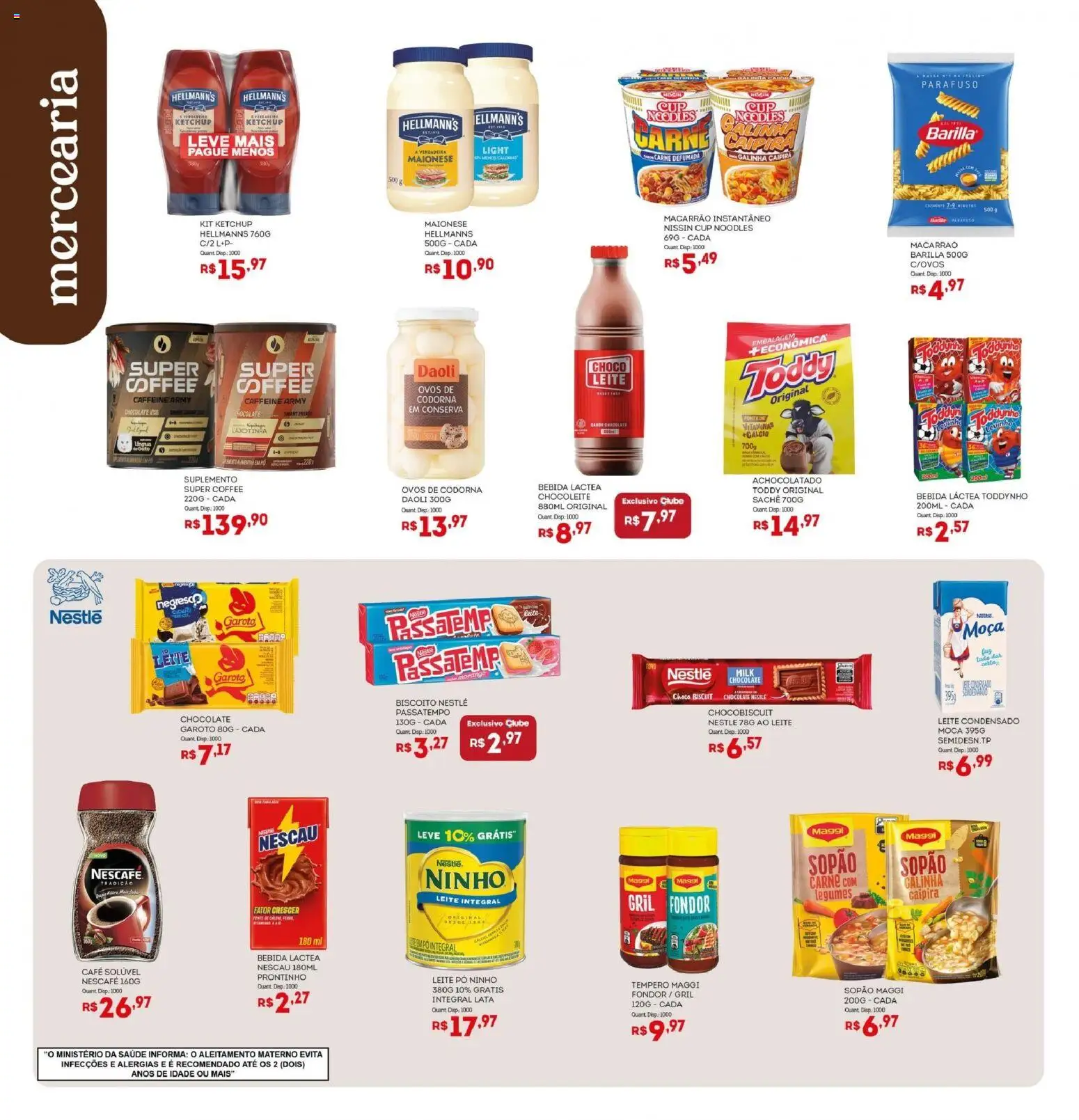 Bistek Supermercados Folheto - válido de 06.05.2026 | Página: 6 | Produtos: Nescau, Café, Chocolate, Cálcio