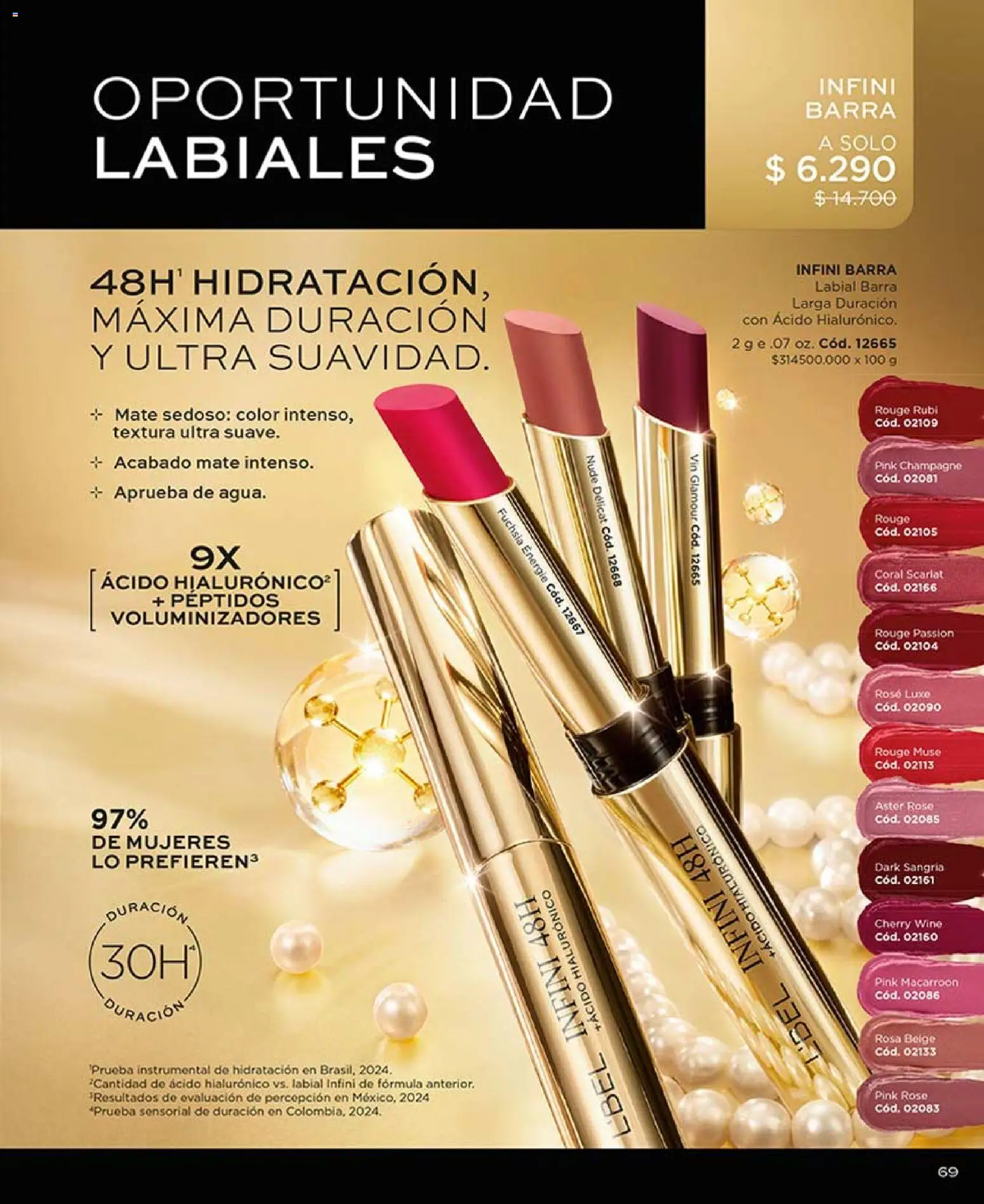 Catálogo L'Bel Campaña 6 │ válido desde el 31.03.2026 | Página: 73 | Productos: Mate, Labial