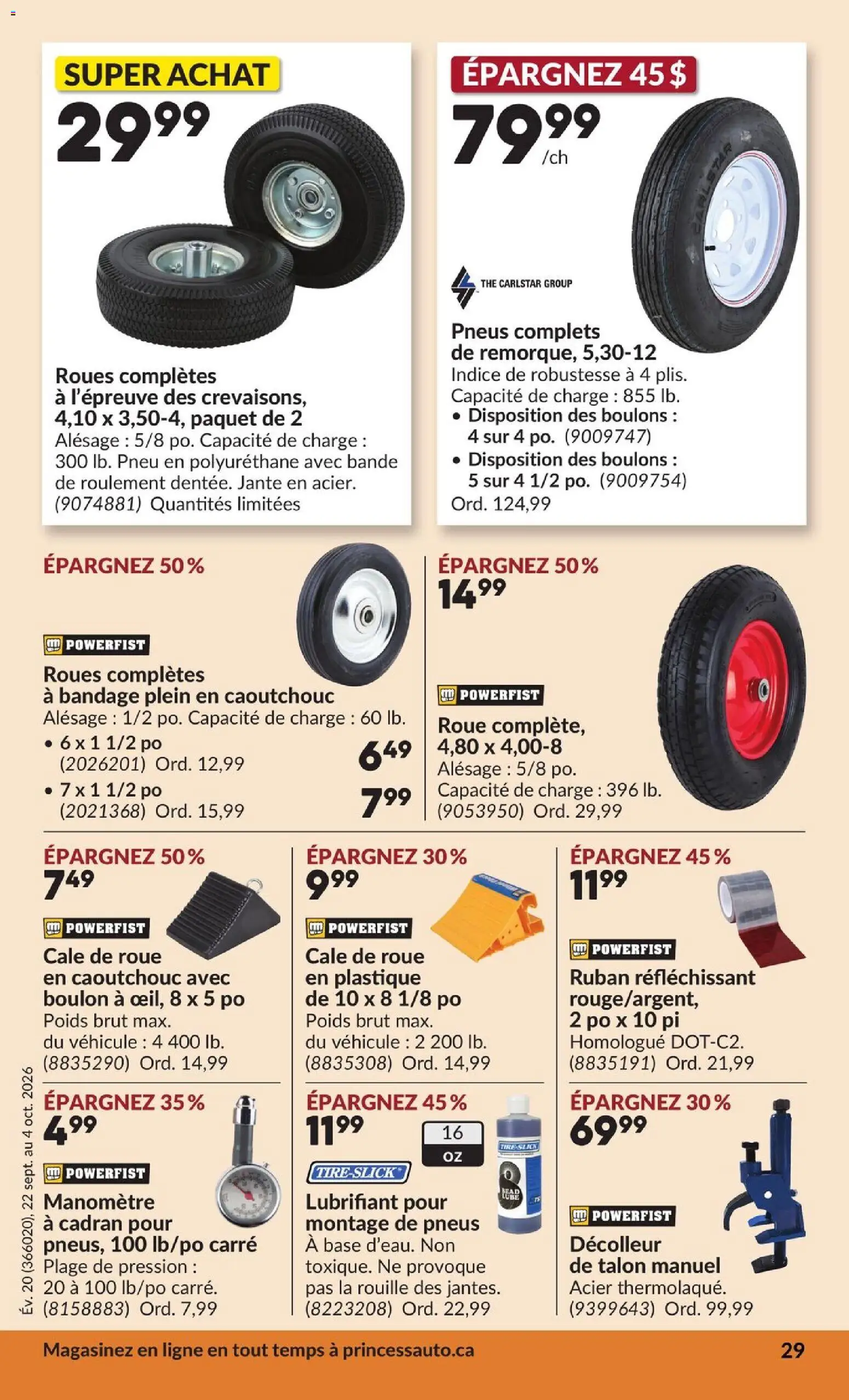 Princess Auto flyer valid from Sep 22, 2026 | Page: 34 | Products: Bandage